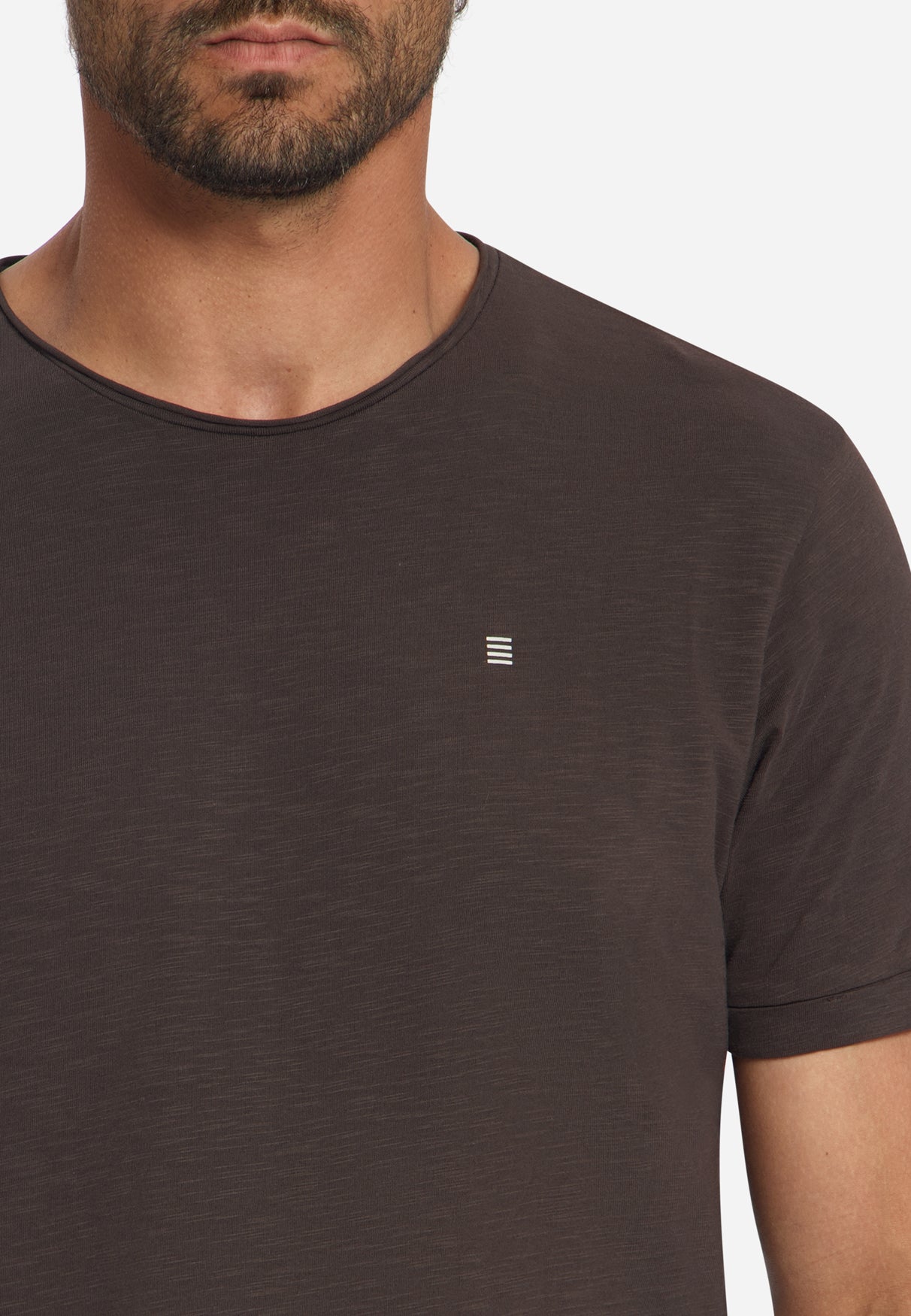 Cotton Slub T-Shirt | Dark Brown