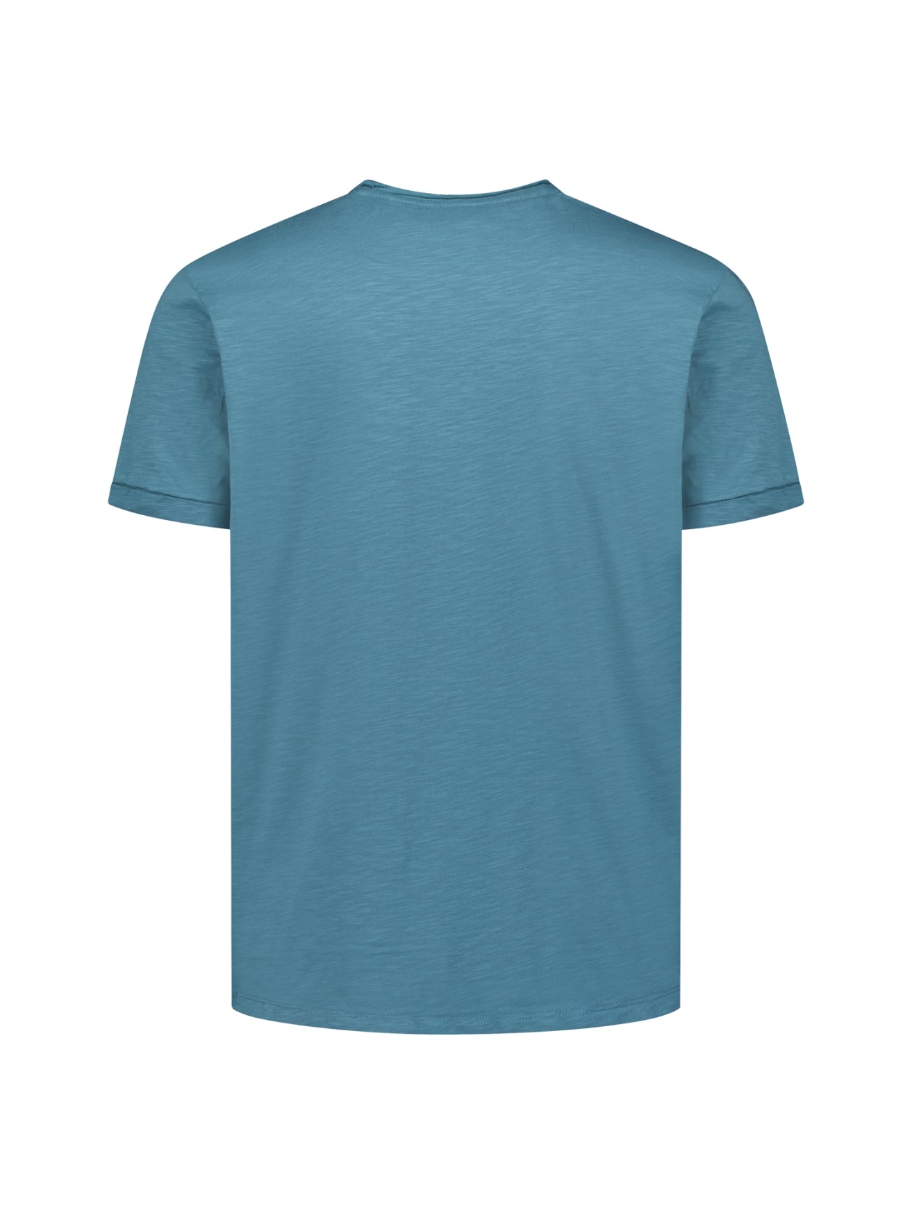 T-shirt van katoen met slub-structuur | Shadow Blue