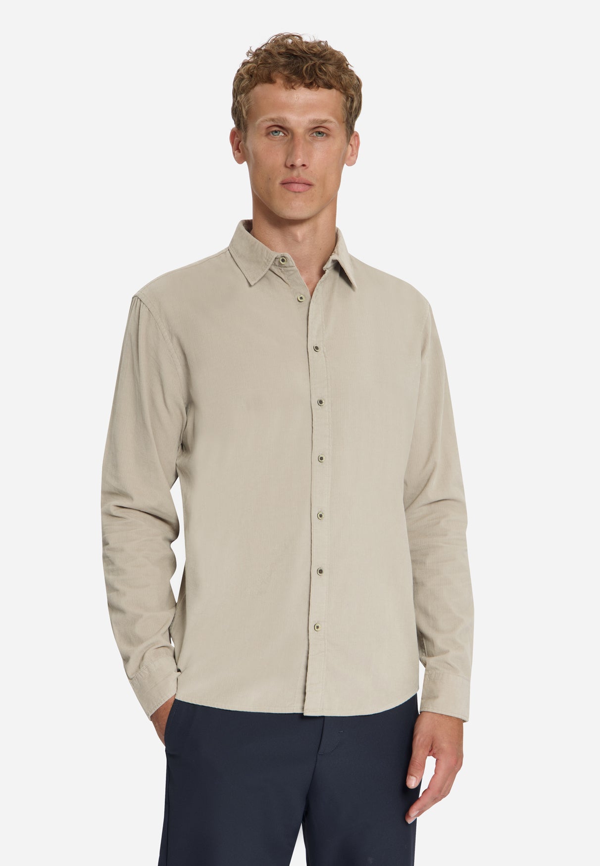 Corduroy Overhemd | Cement