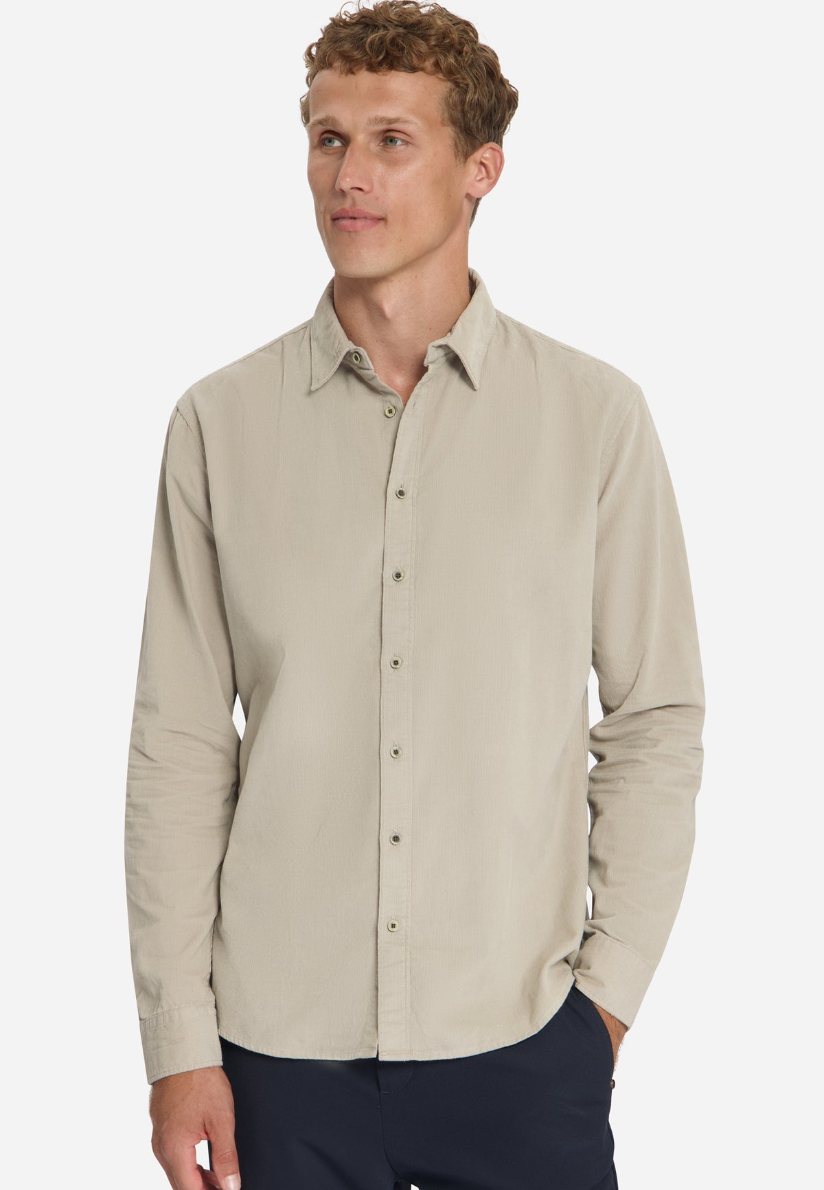 Corduroy Overhemd | Cement