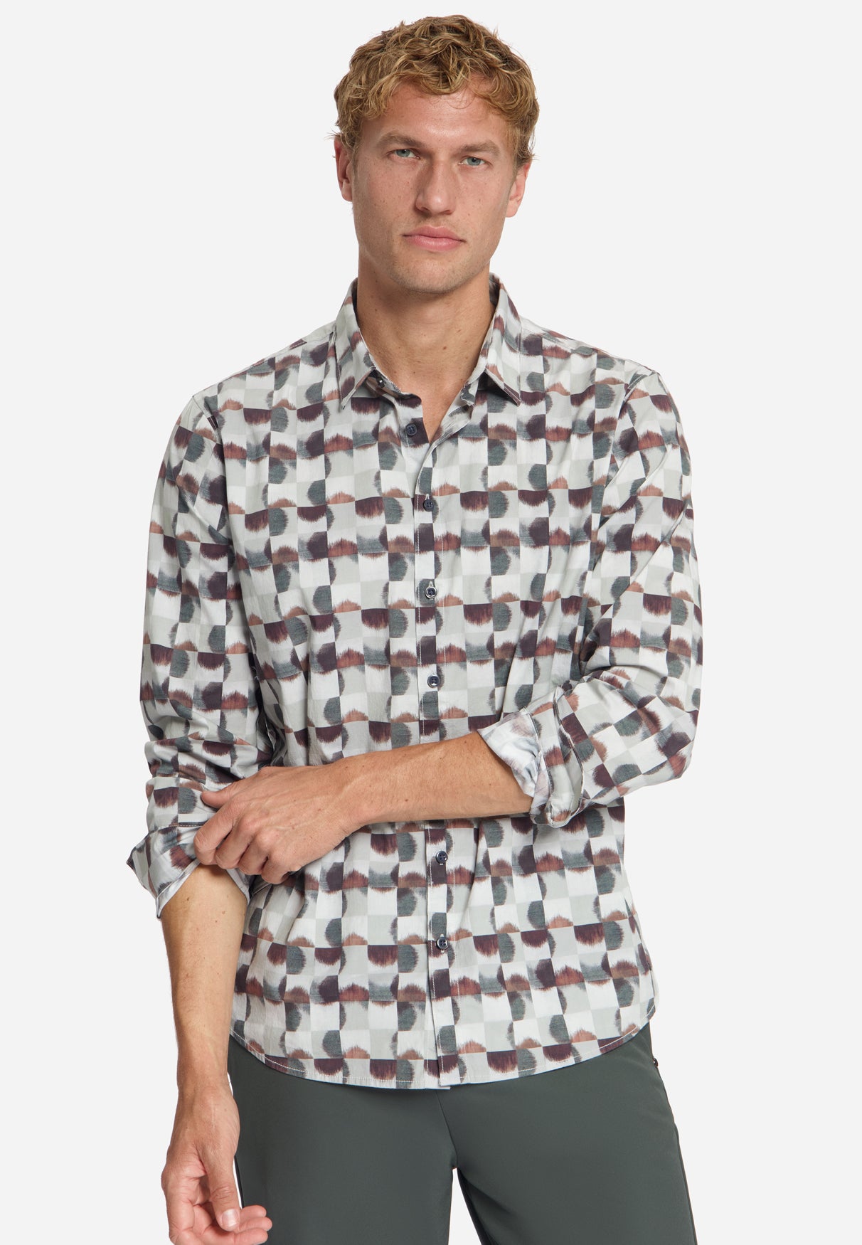 Shirt Stretch Allover Printed | Cayenne
