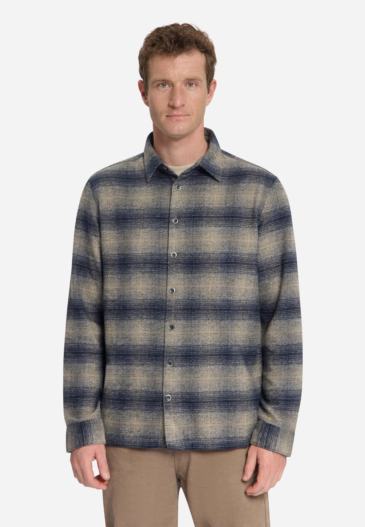 Overhemd van geverfd flanel met ruitmotief | Dark Night