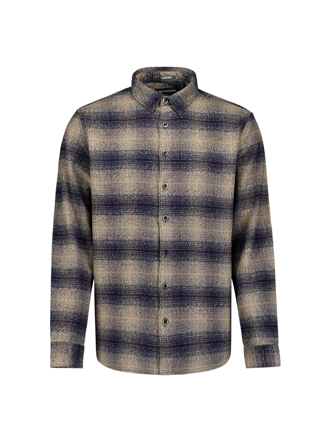 Overhemd van geverfd flanel met ruitmotief | Dark Night