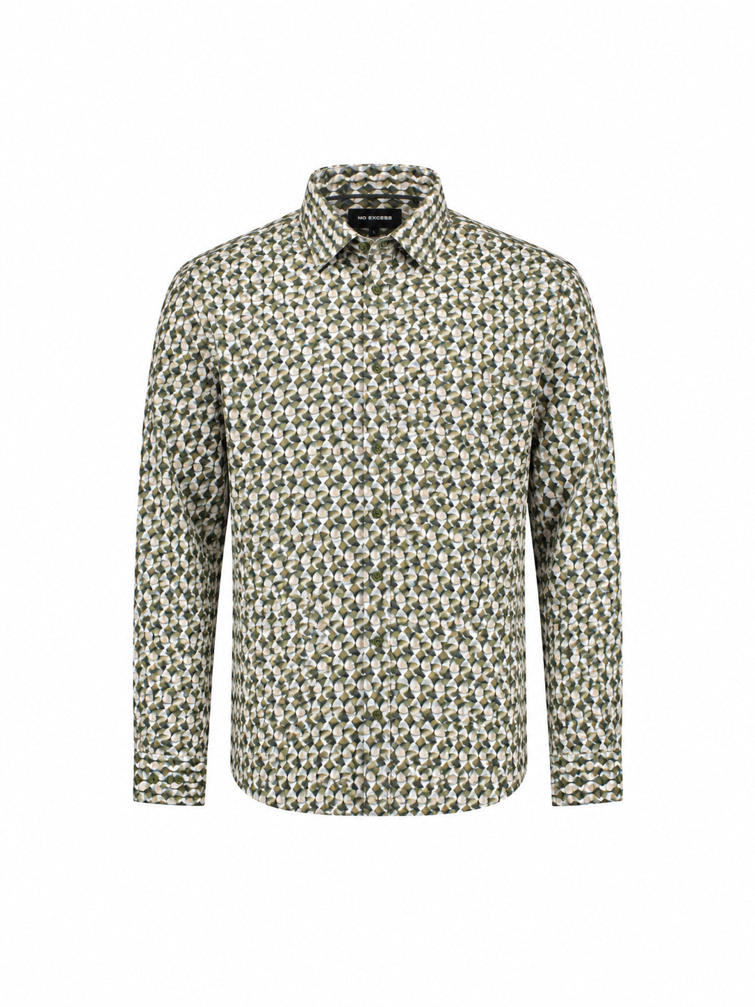 Chemise stretch à imprimé intégral | Moss