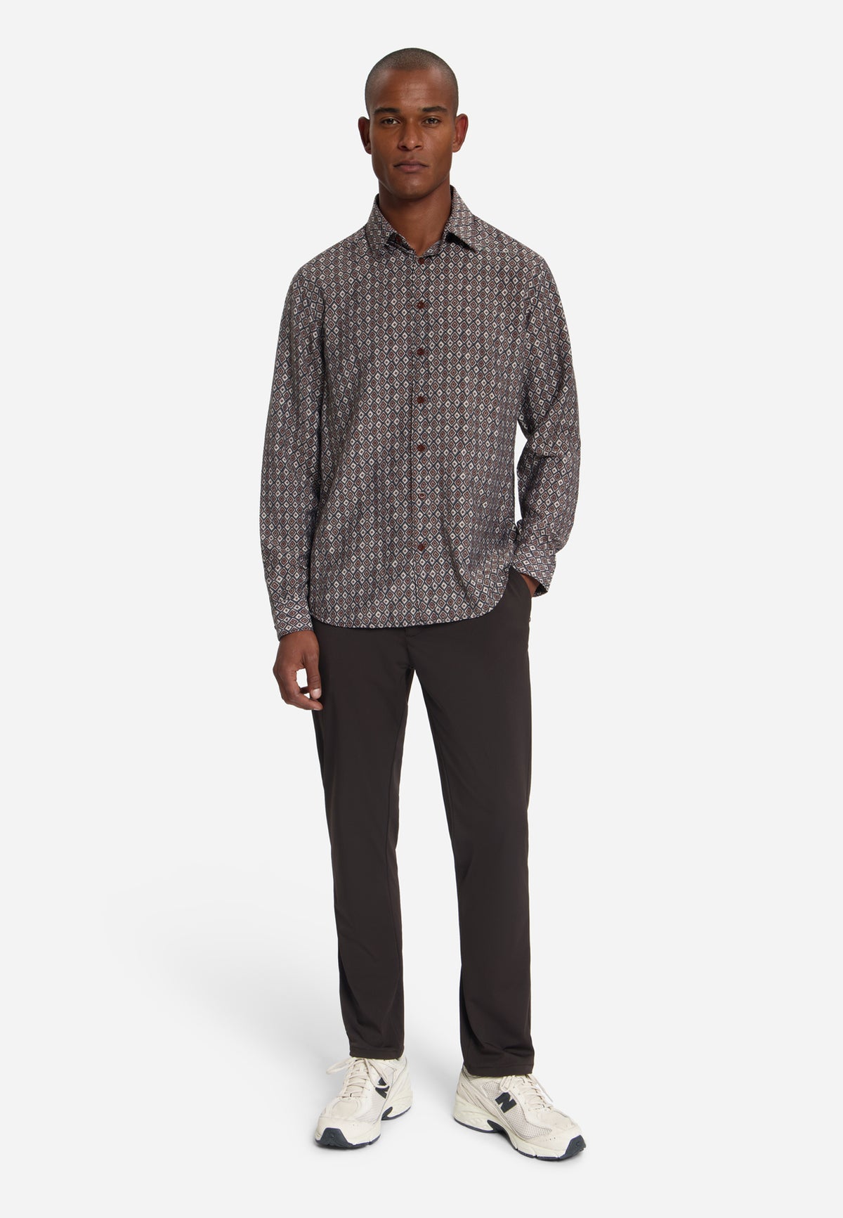 Overhemd met all-over print | Light Brown