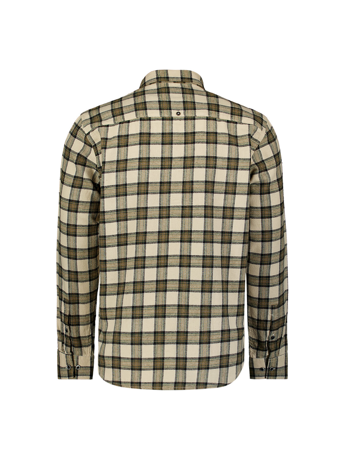 Chemise à carreaux en flanelle de coton | Stone