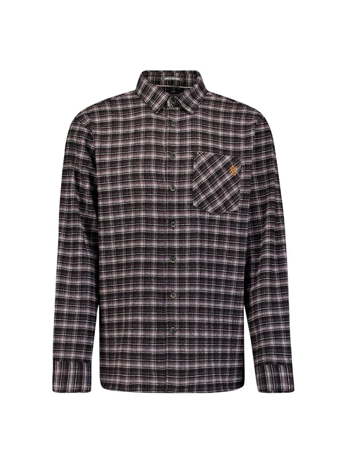 Chemise en coton à carreaux | Noire