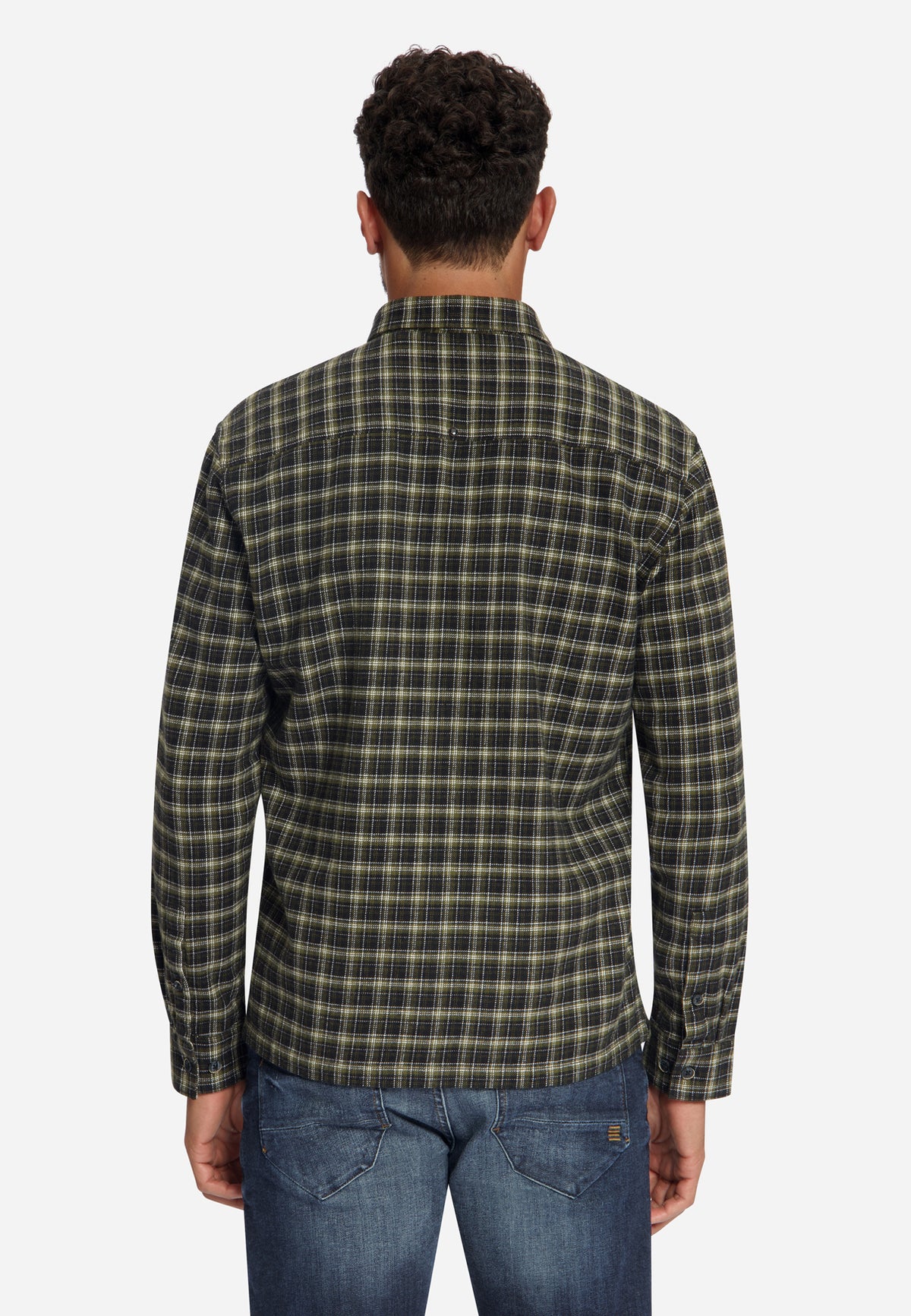 Chemise en coton à carreaux | moss