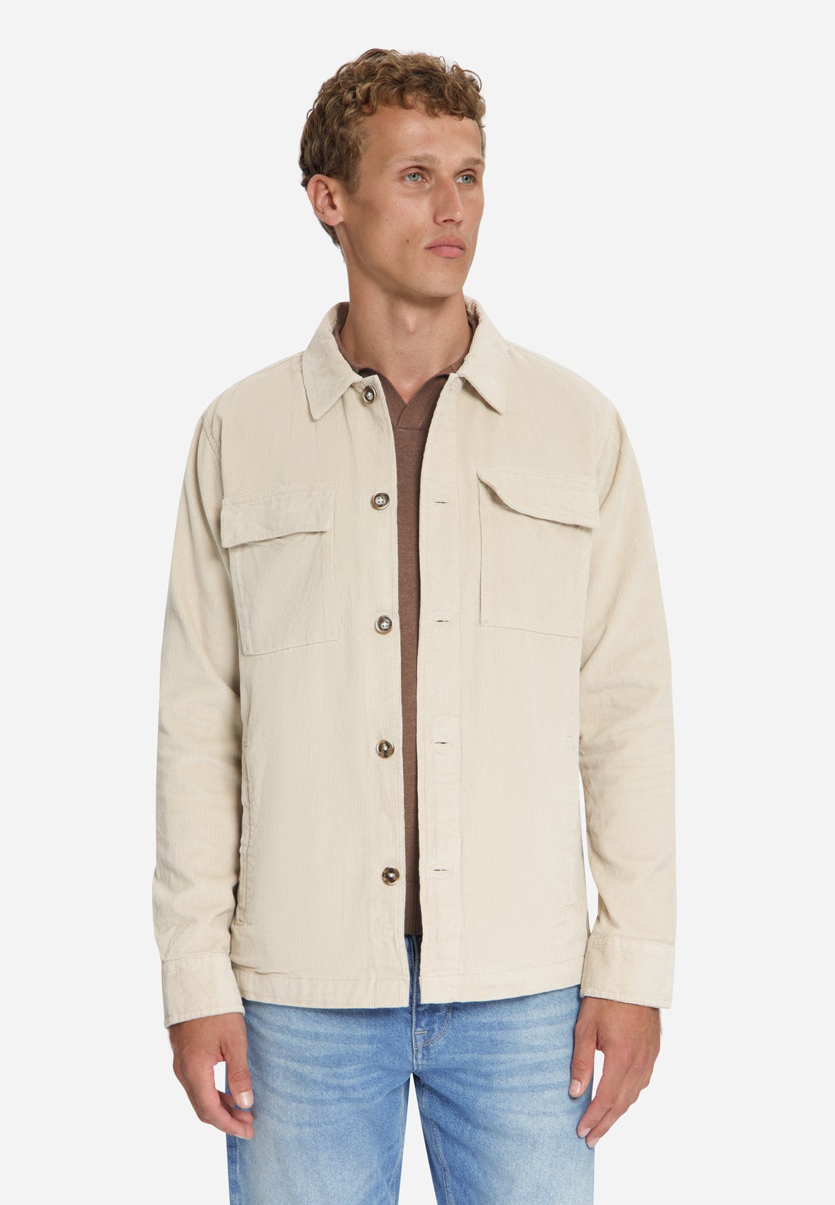 Corduroy Overshirt | Stone