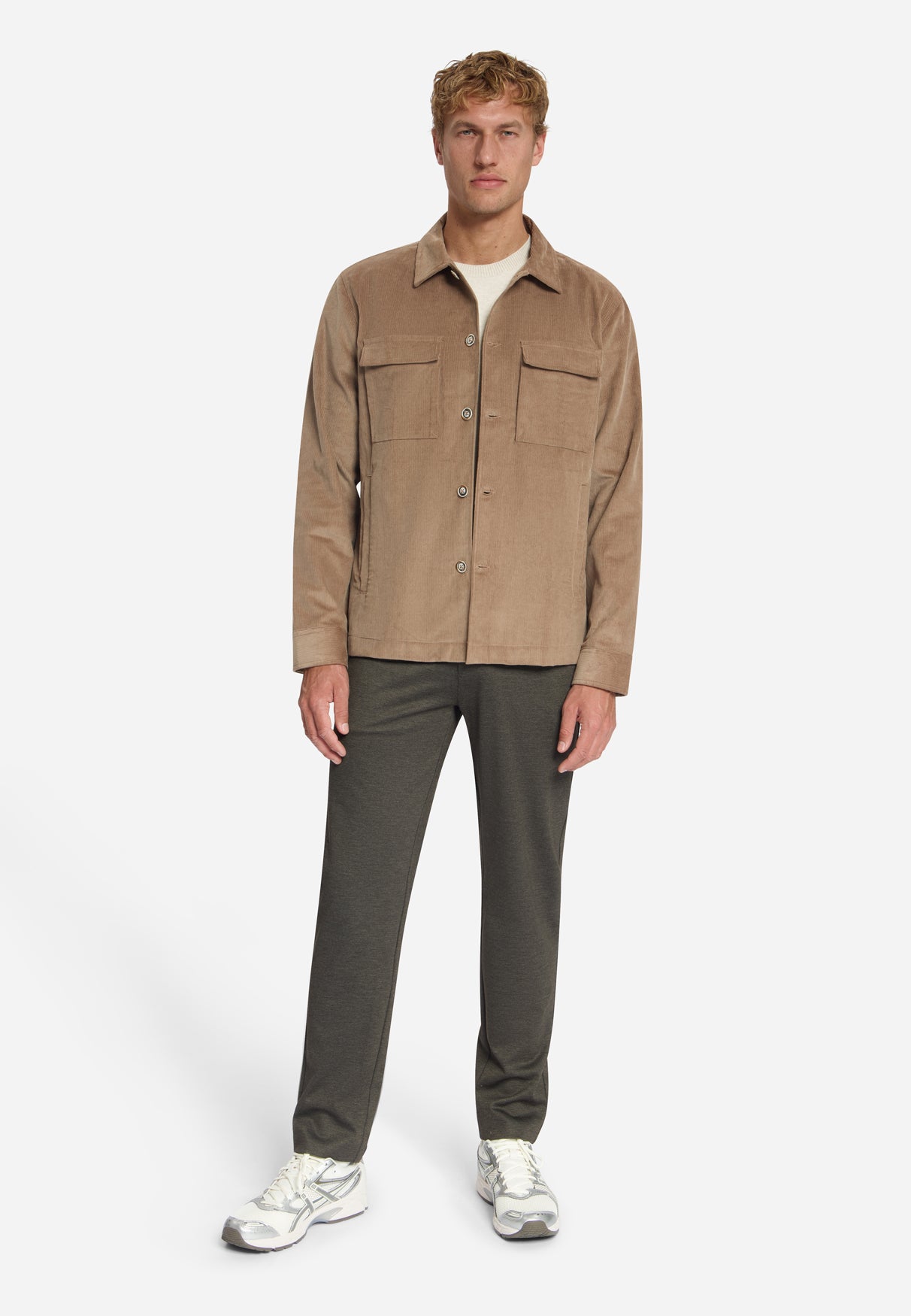 Overshirt van zware corduroy | Lichtbruin
