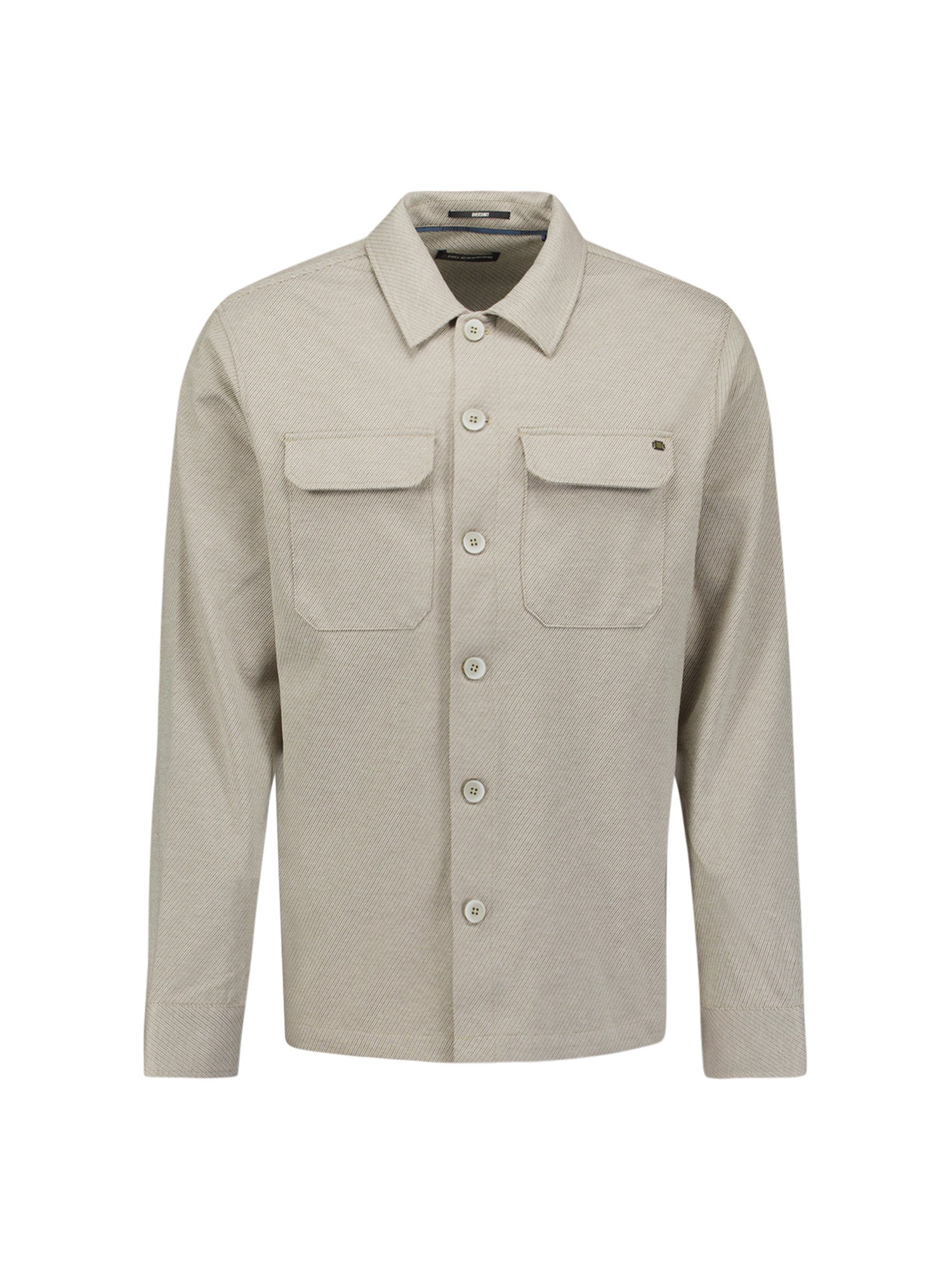 Melange Twill Overshirt | Light Brown