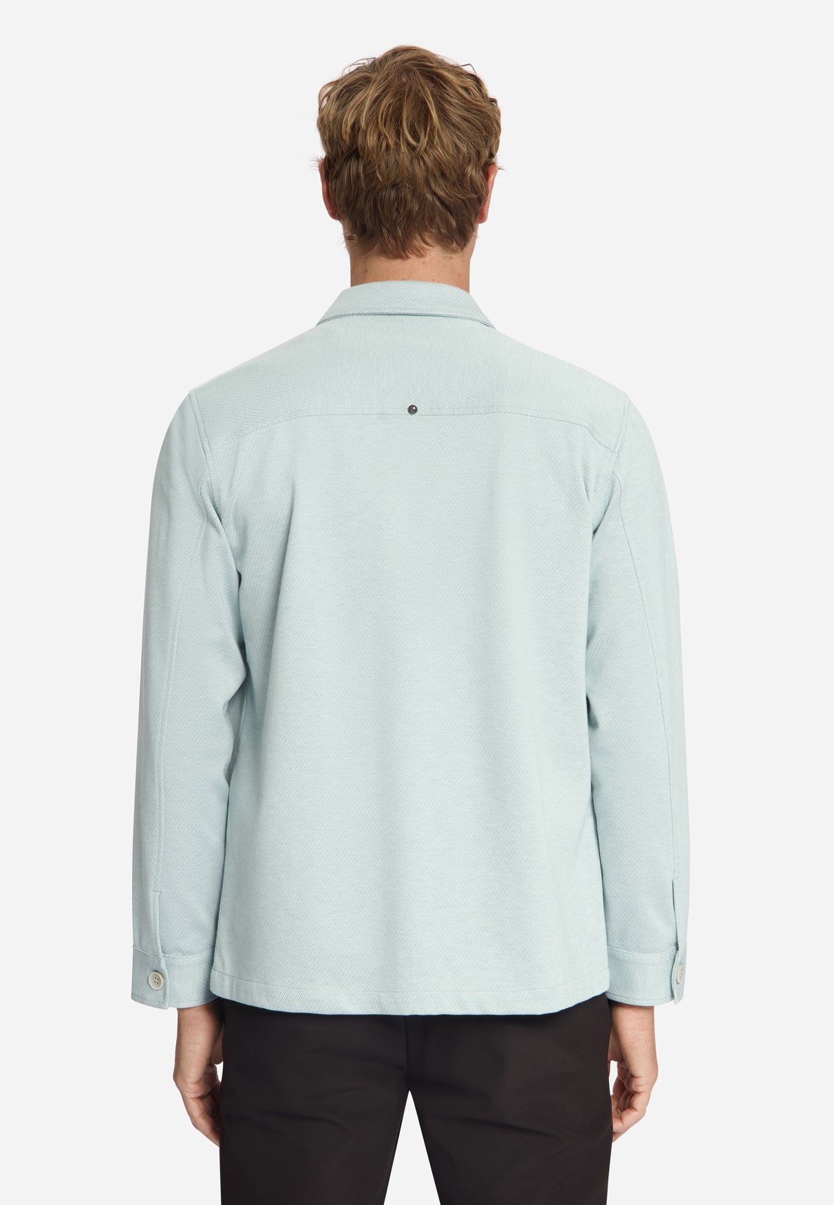 Surchemise En Sergé Chiné | Dusty Blue
