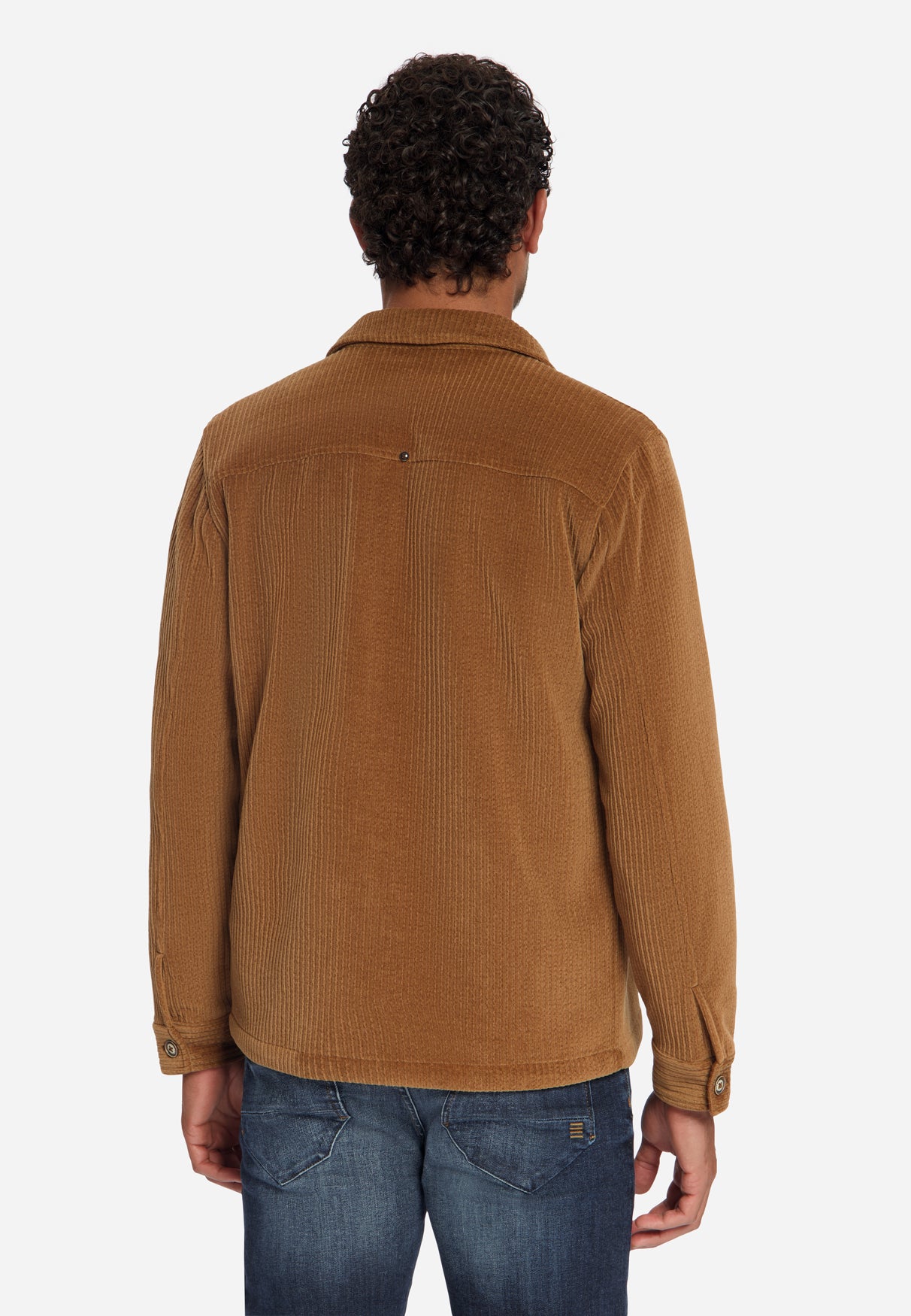 Surchemise en Velours Côtelé Stretch | Caramel
