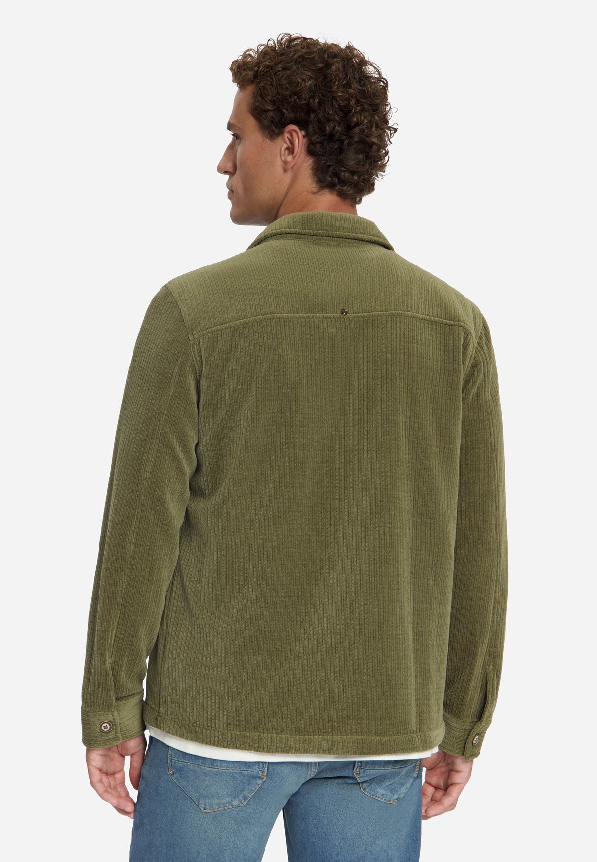 Surchemise en Velours Côtelé Stretch | Army