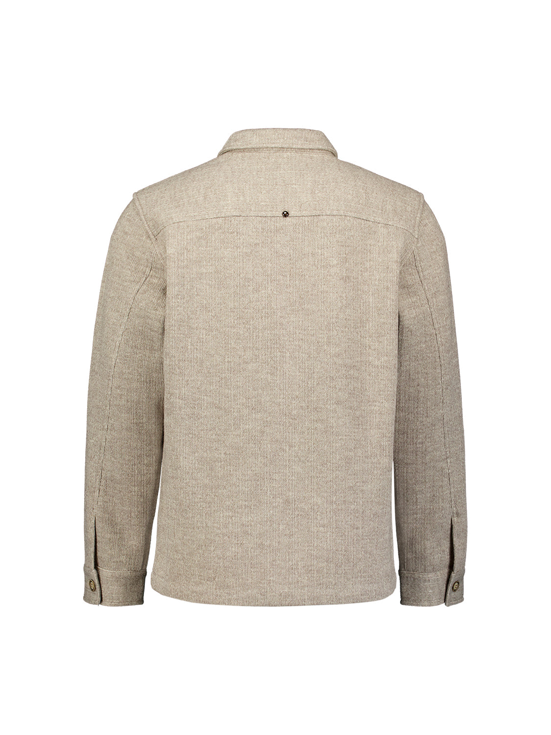 Overshirt met wollook | Cement
