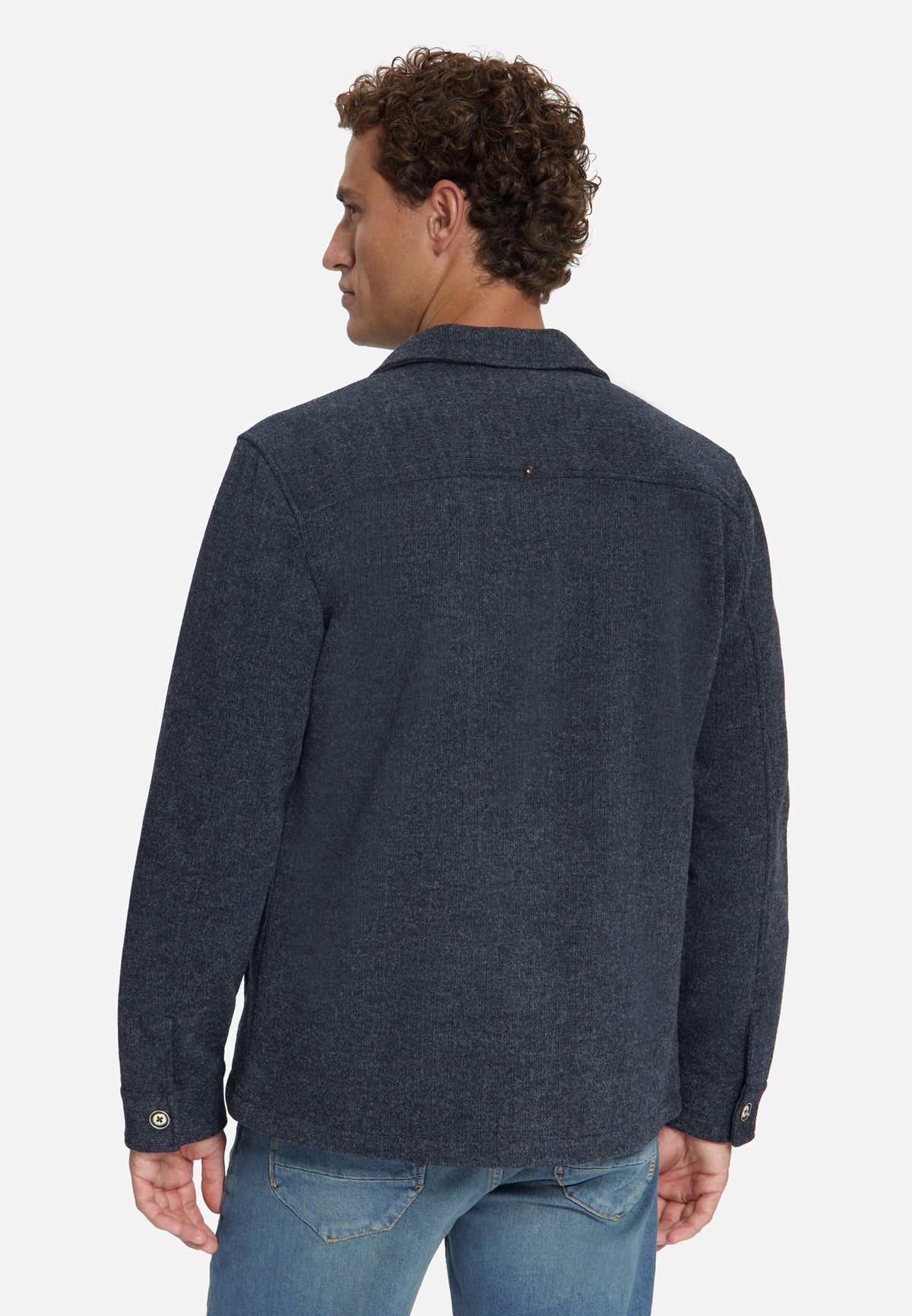 Overshirt met wollook | Dark Night