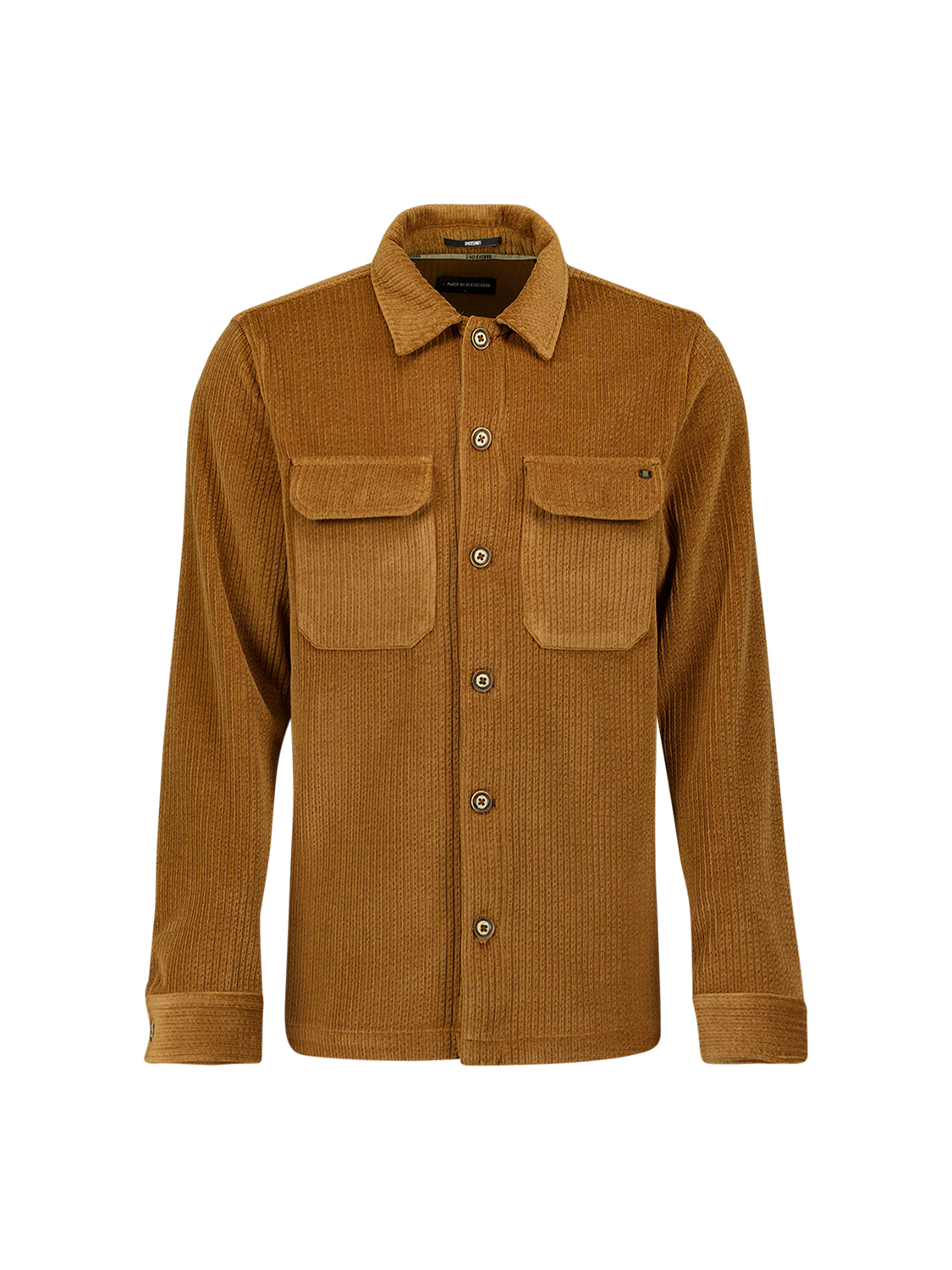 Surchemise en Velours Côtelé Stretch | Caramel