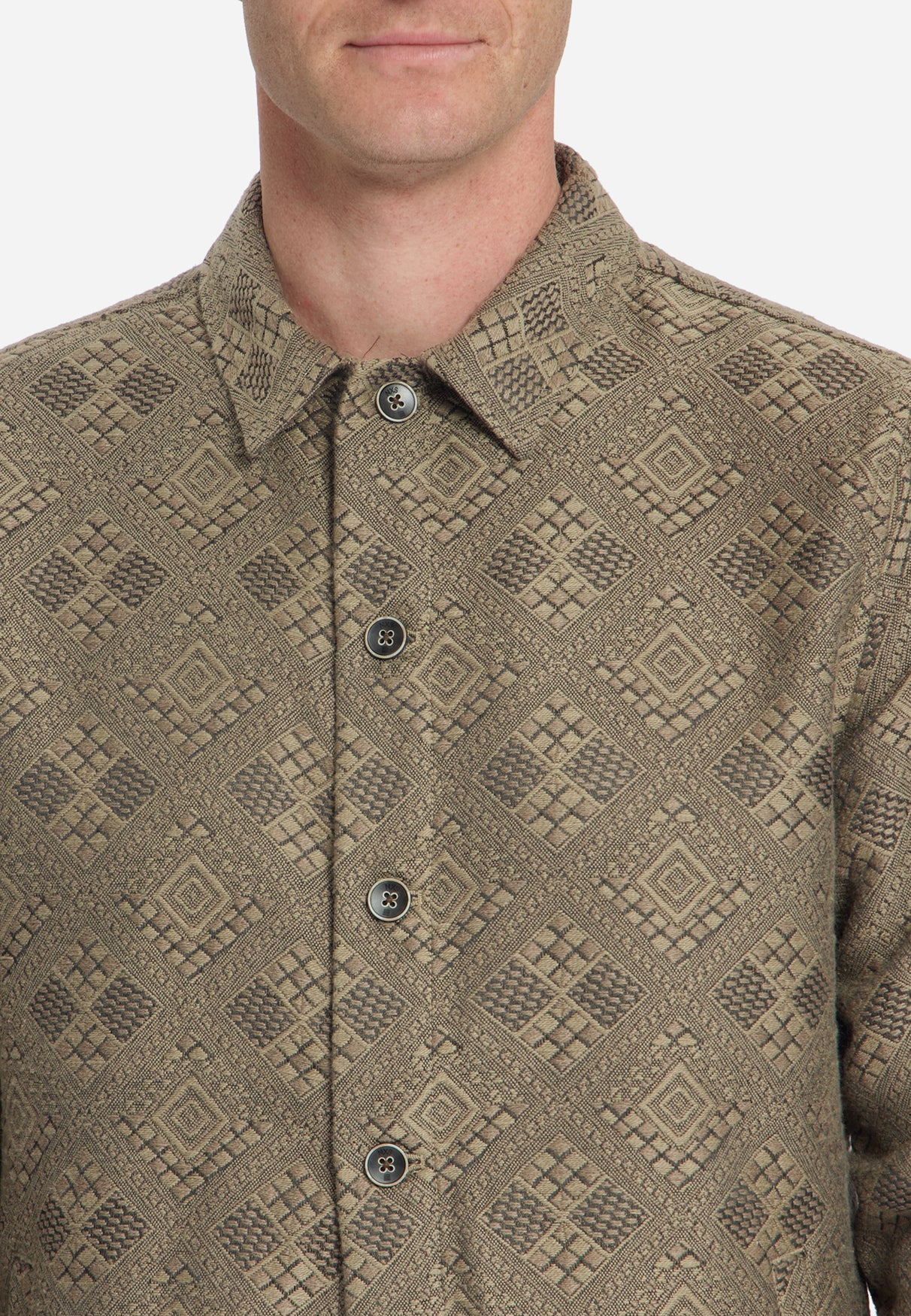 Surchemise en jacquard | Taupe