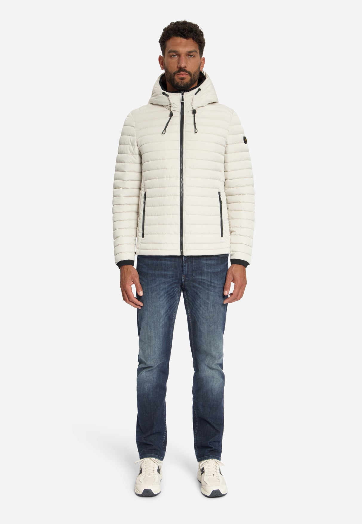 Hooded Padded Jacket | Stone