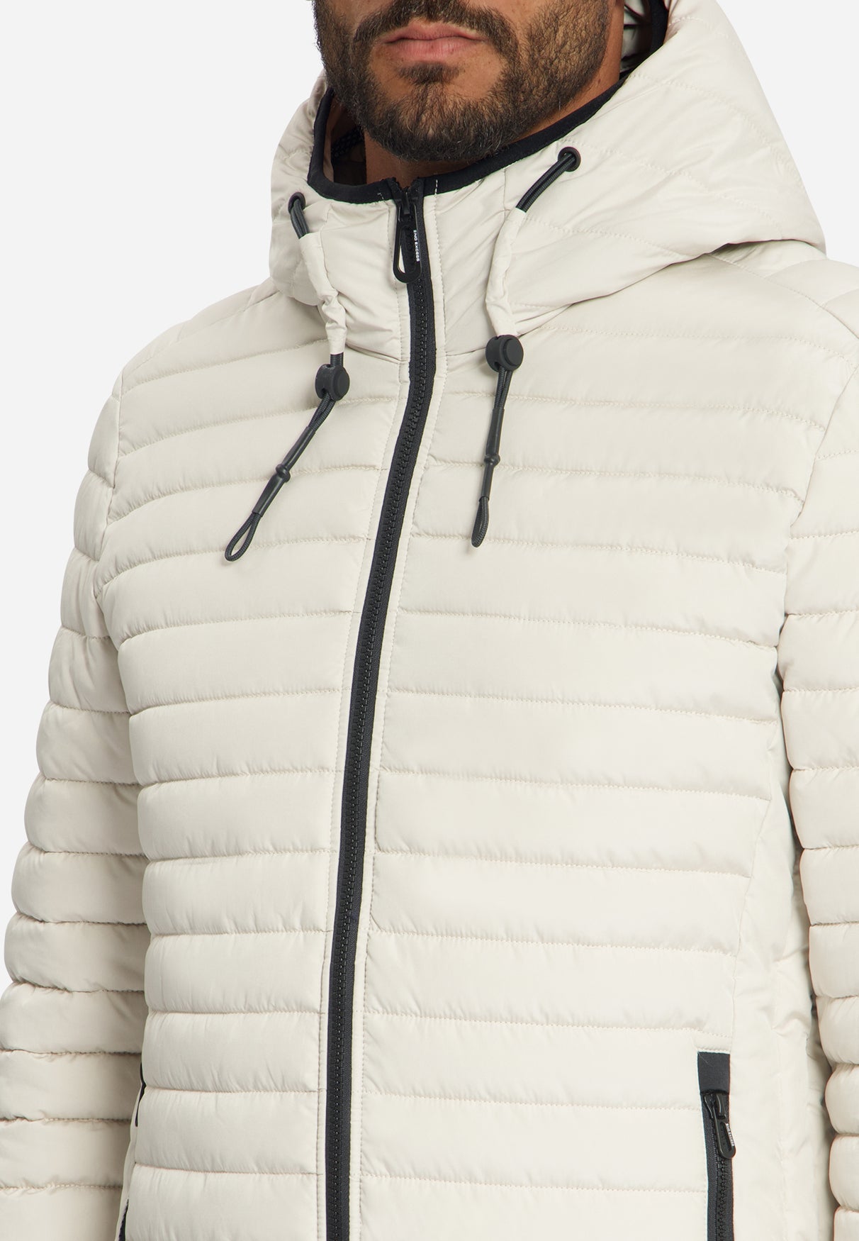 Hooded Padded Jacket | Stone