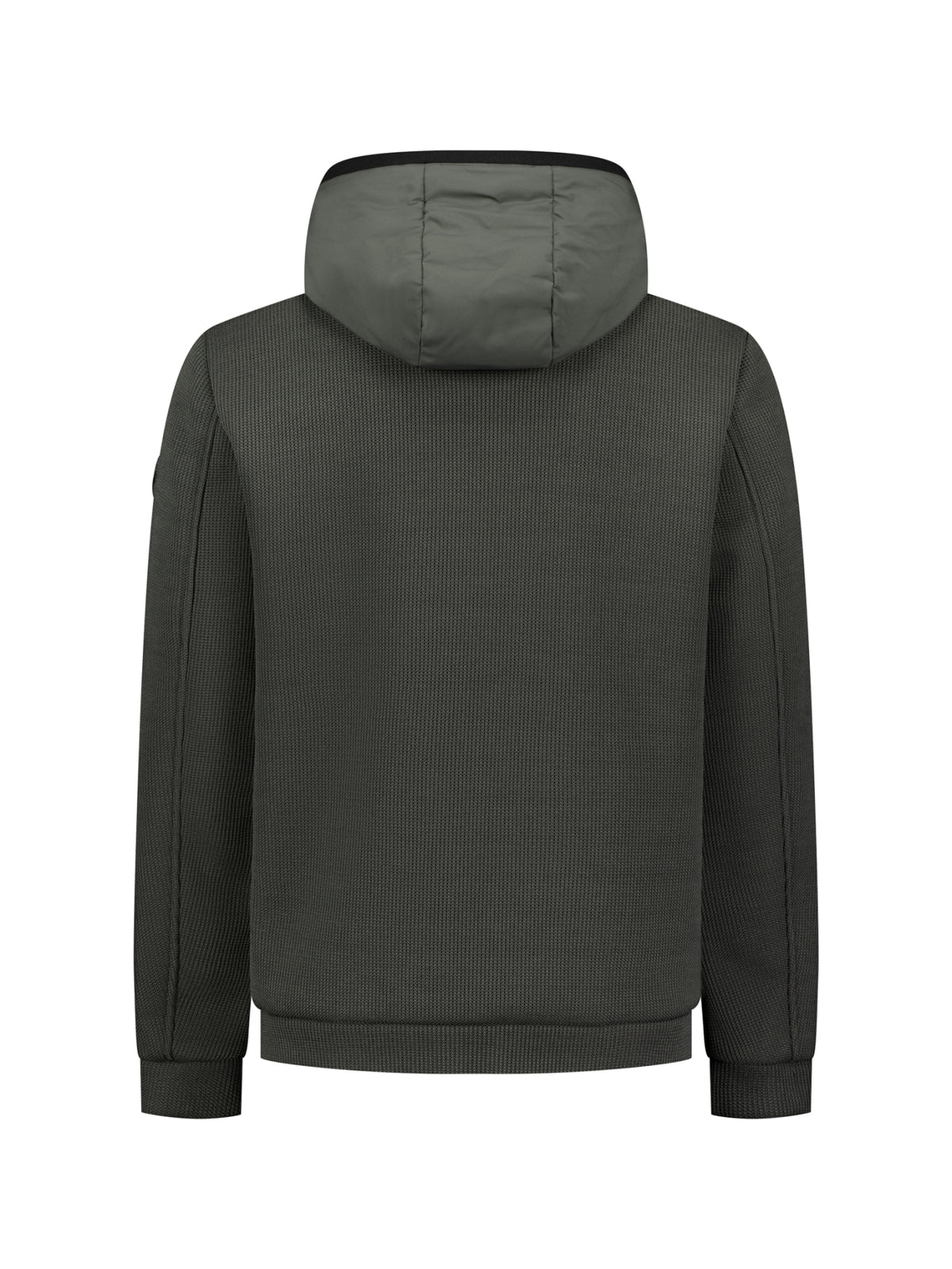 Knitted Padded Hooded Jacket | Army