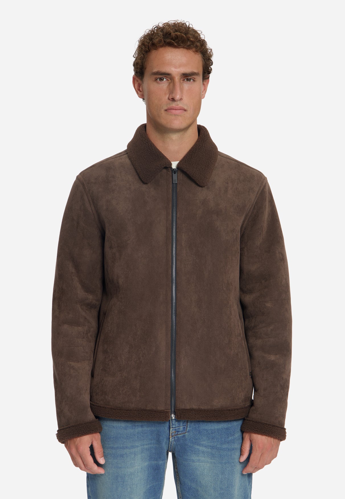 Jas met Suèdelook | Dark Brown