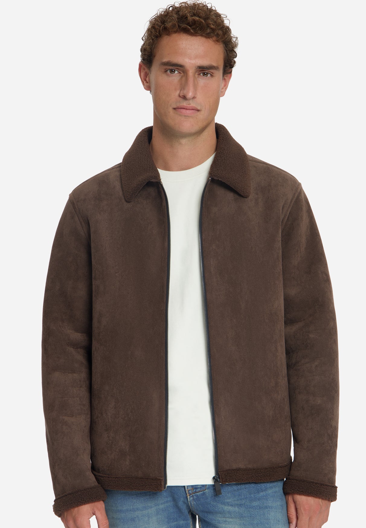 Jas met Suèdelook | Dark Brown