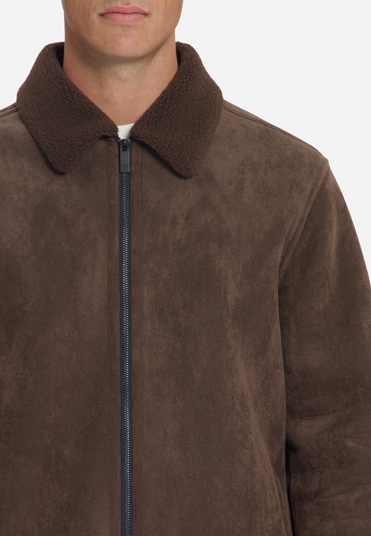 Jas met Suèdelook | Dark Brown