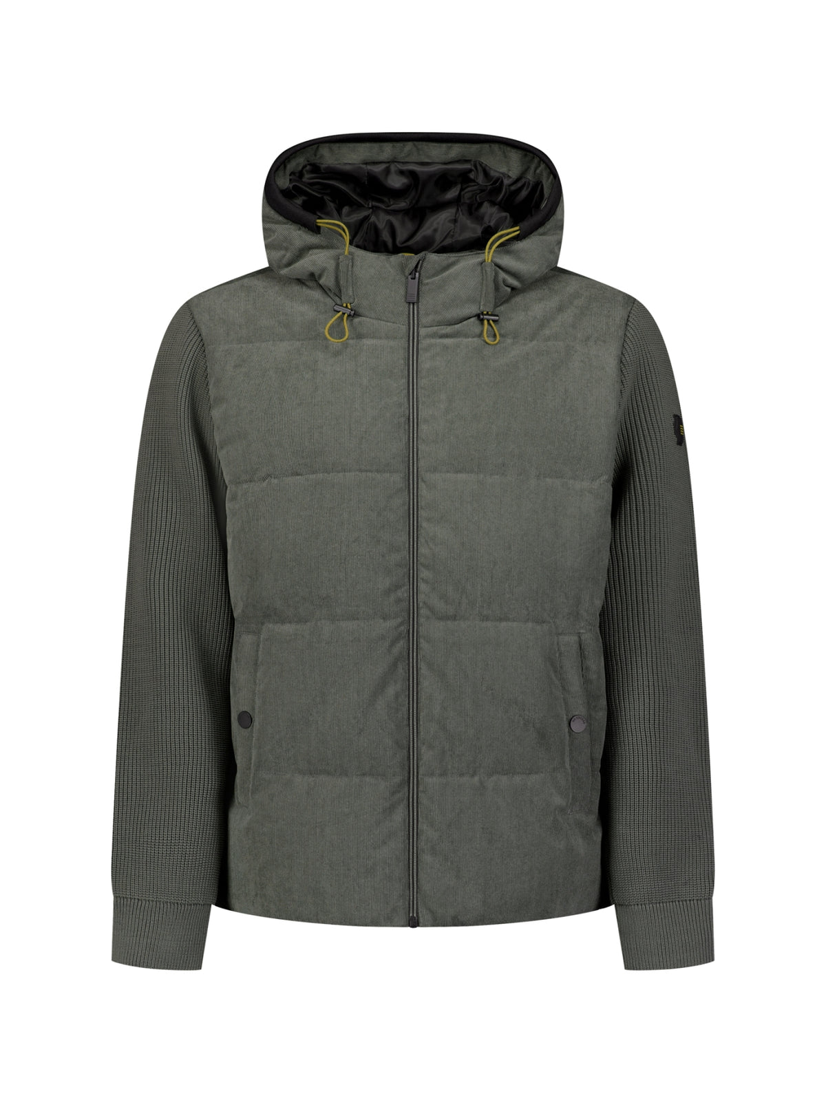 Veste à capuche en velours côtelé mélangé | Army