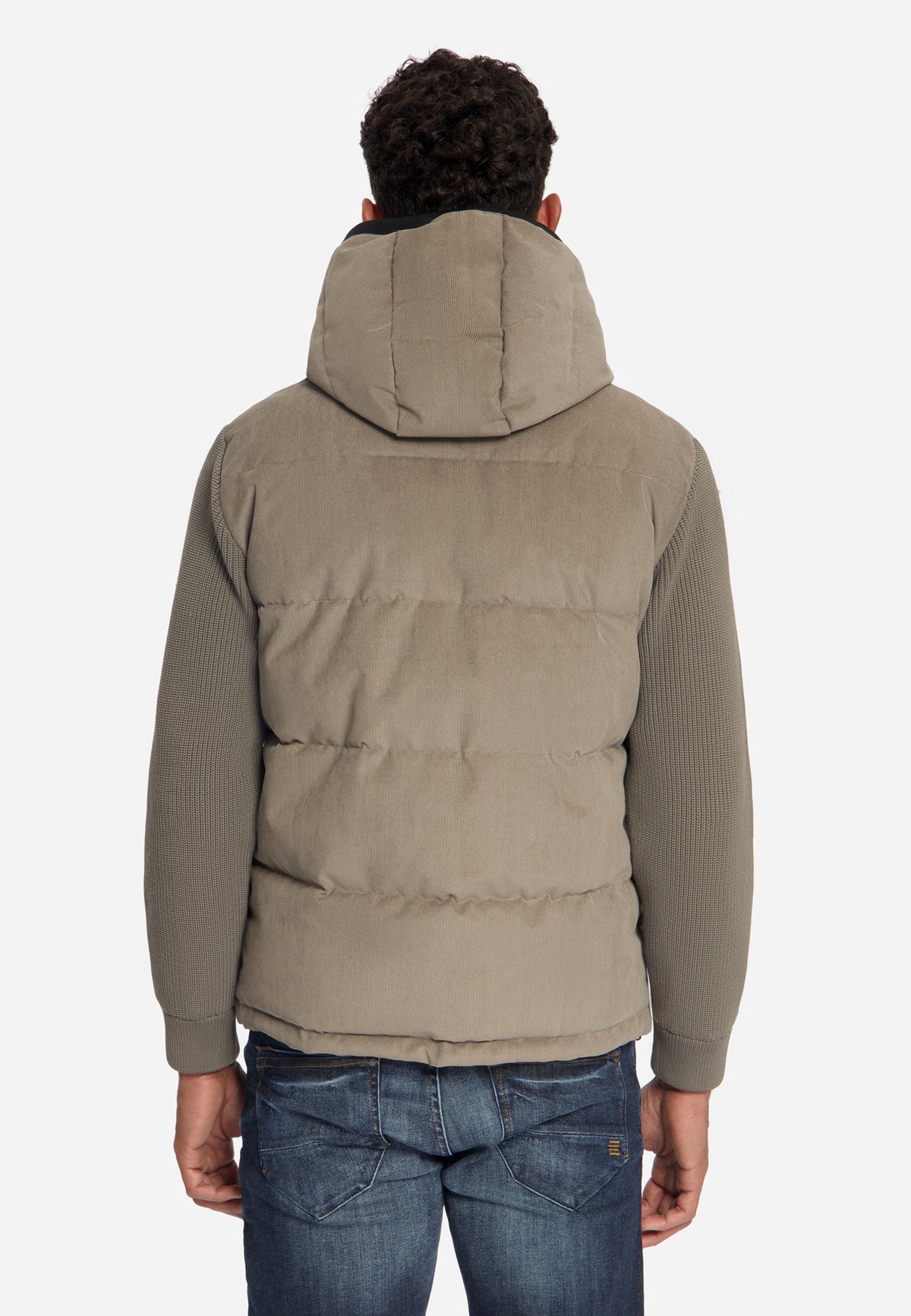 Veste à capuche en velours côtelé mélangé | Mud