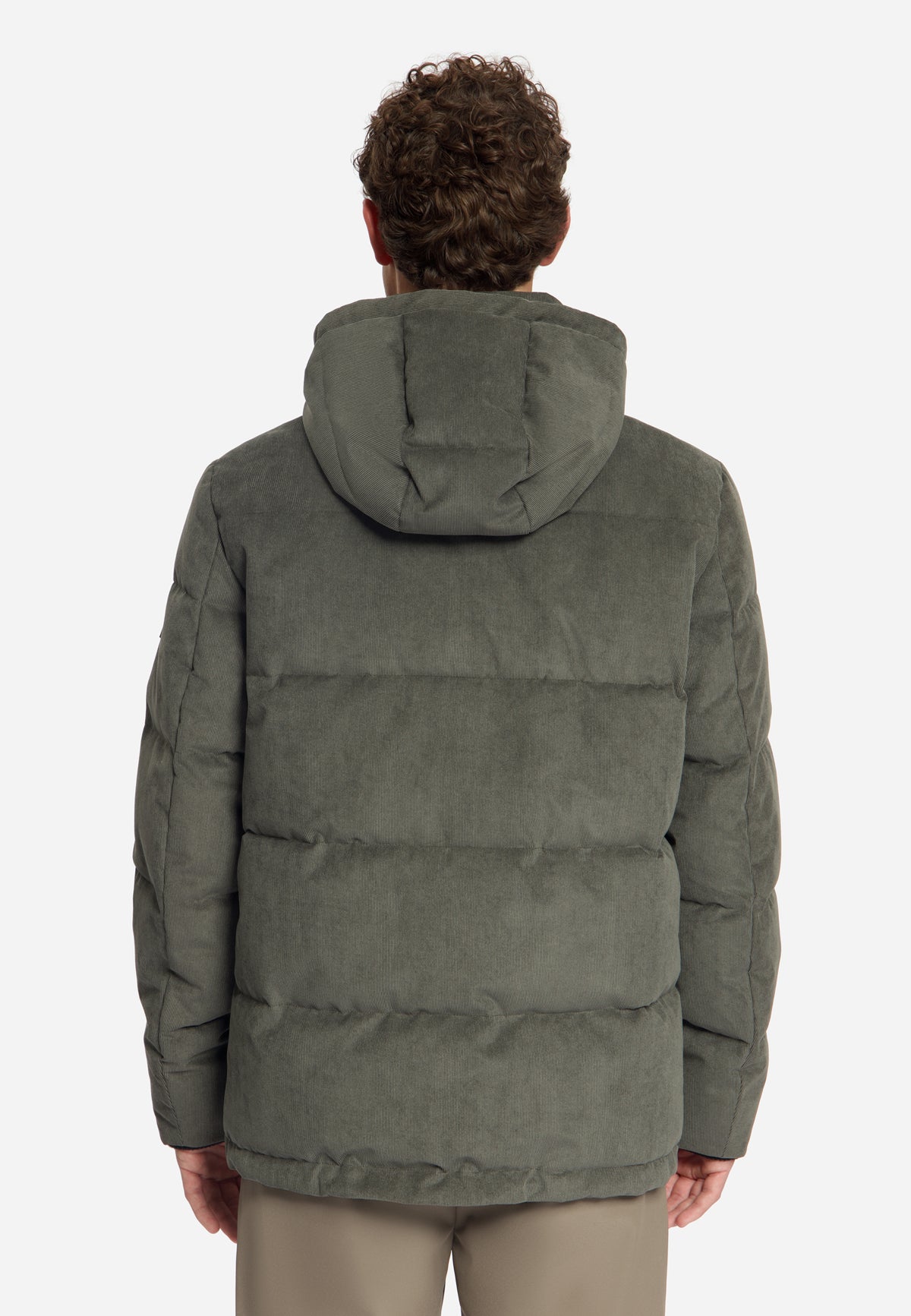 Veste à capuche en velours côtelé | Army