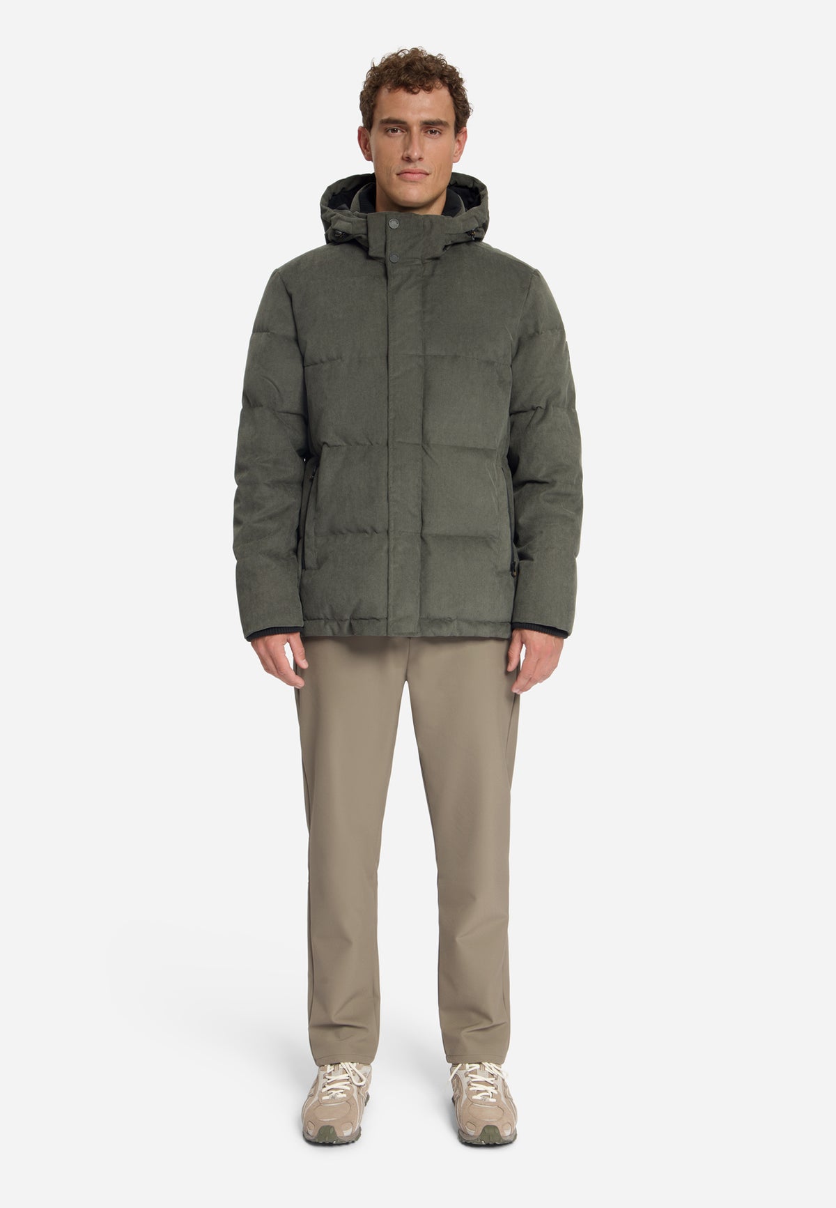 Veste à capuche en velours côtelé | Army