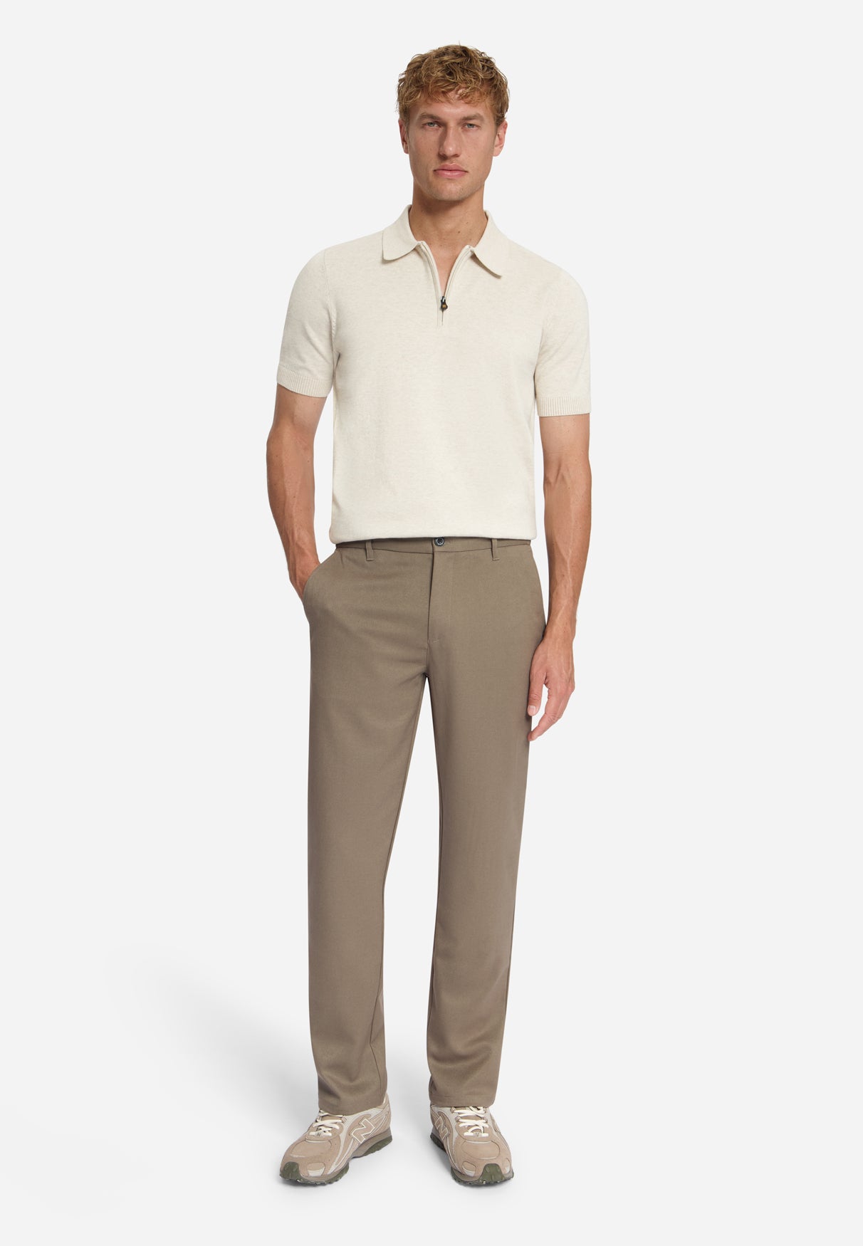 Stretch Twill Chinos | Light Brown