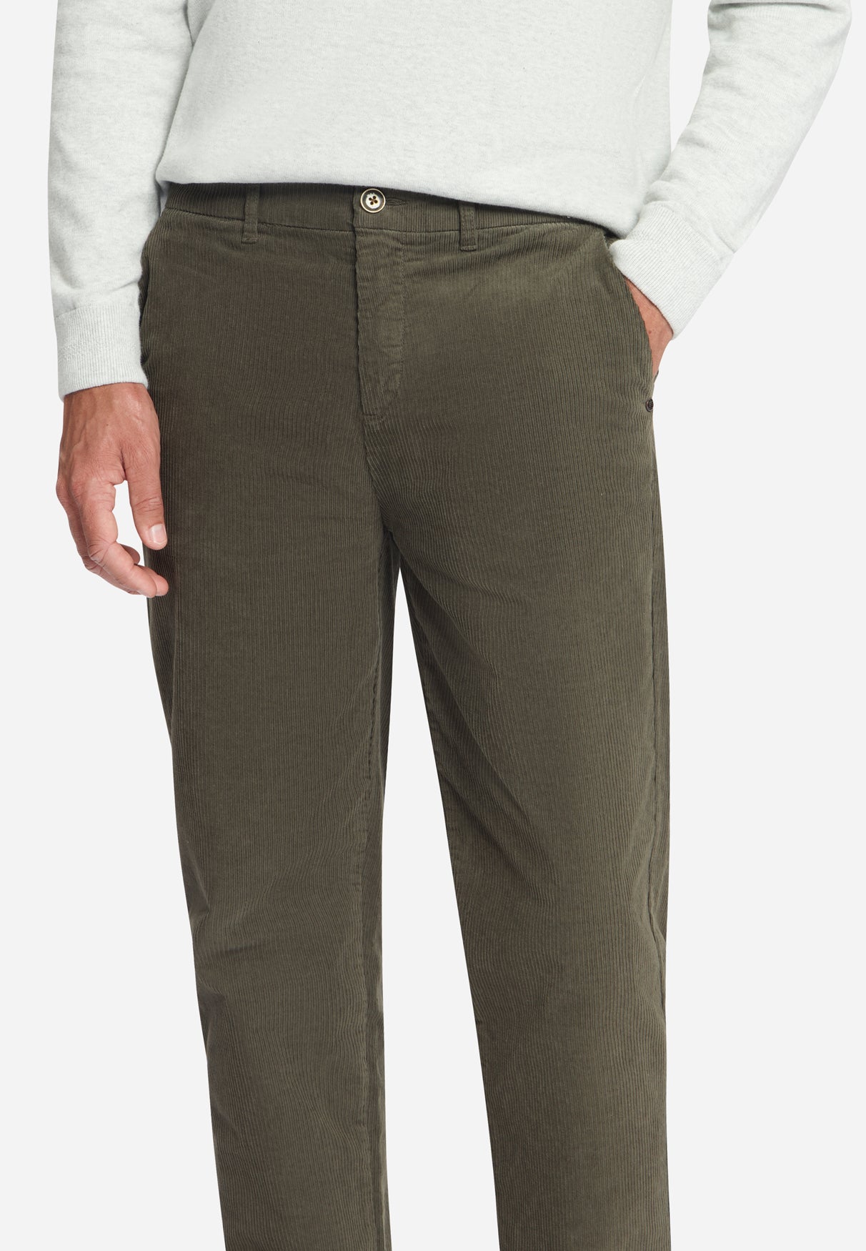 Stretch Corduroy Chino | Army