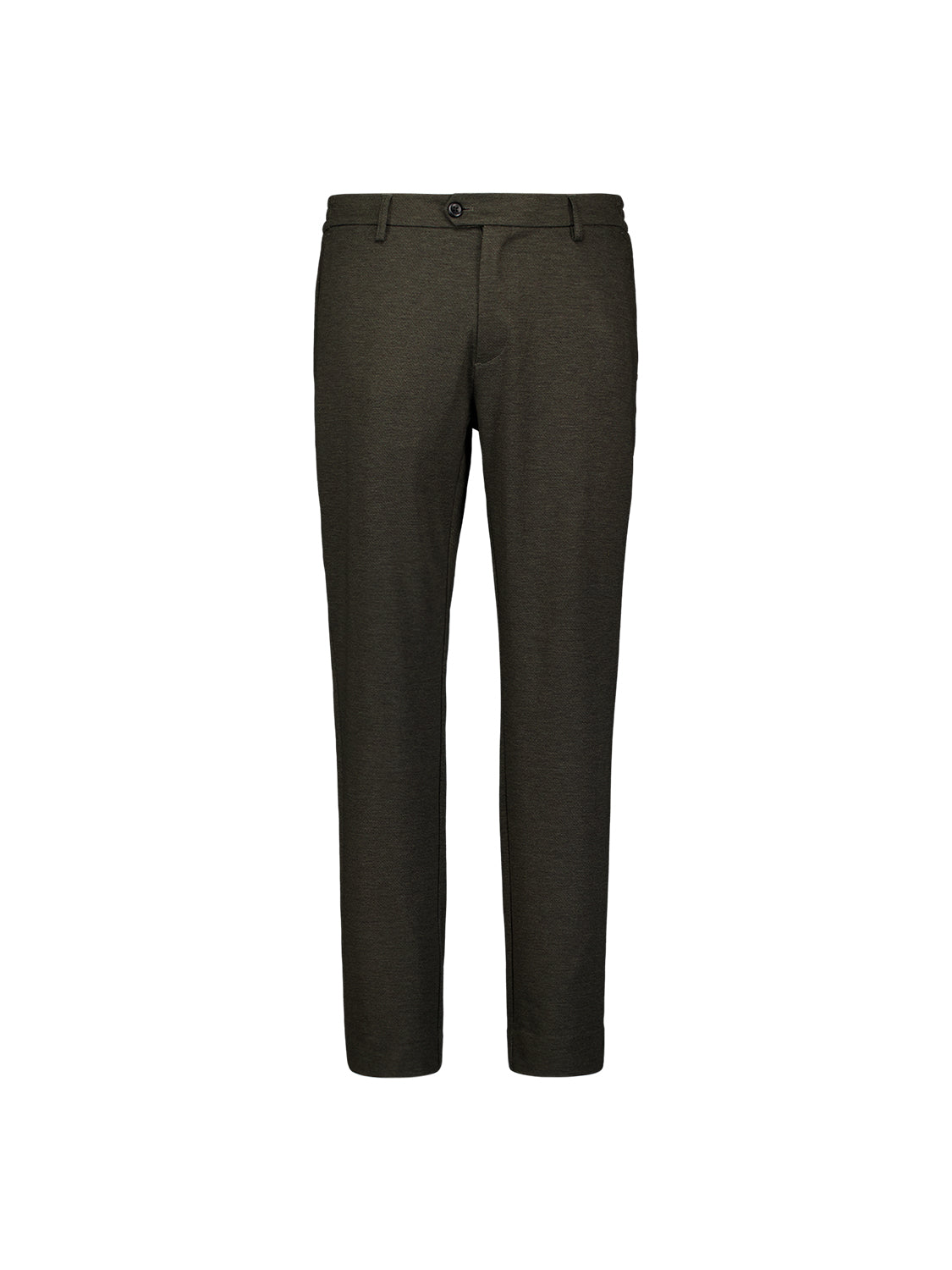 Broek van jersey Melange, regular fit | Army