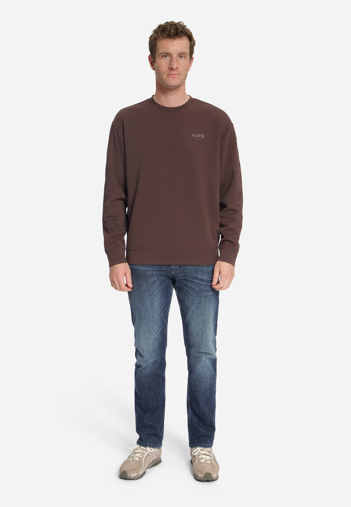 Crew Neck Sweater | Dark Brown