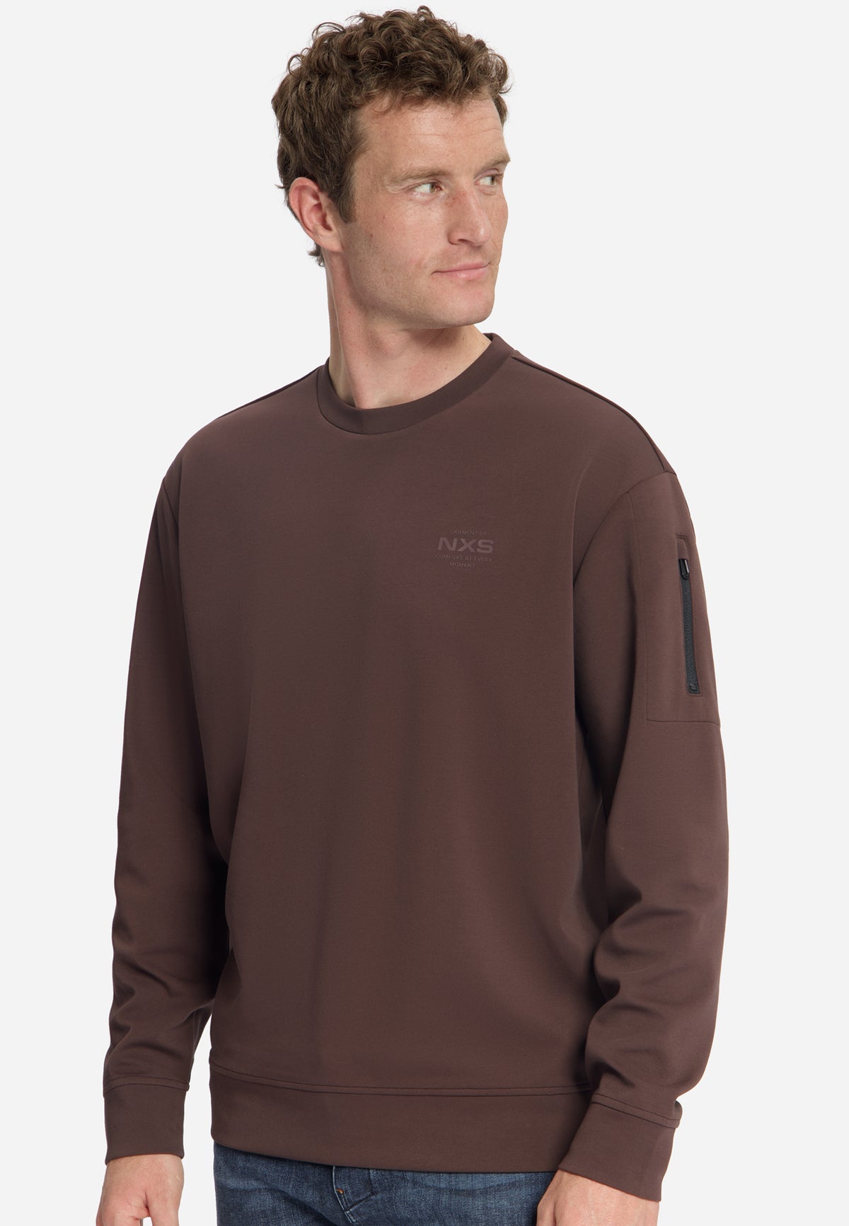 Crew Neck Sweater | Dark Brown