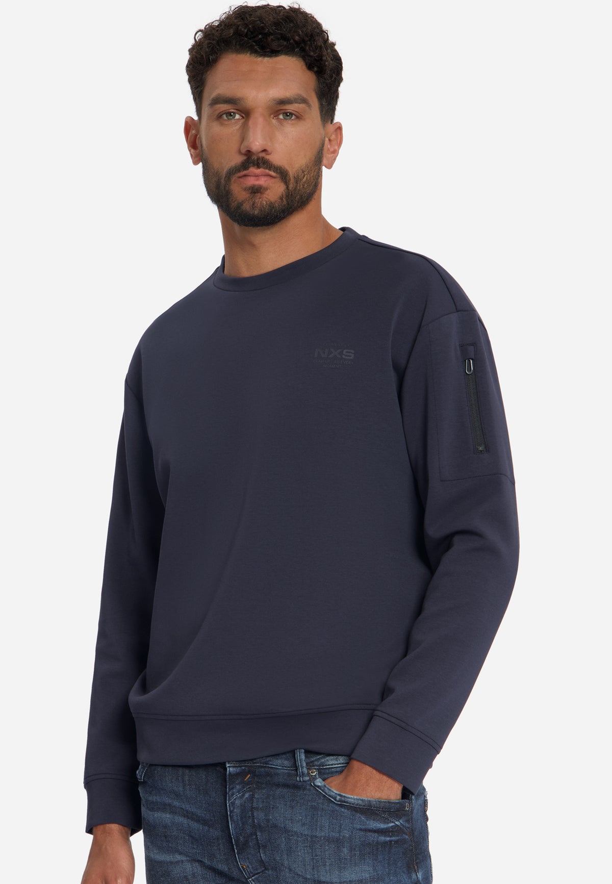 Sweater met ronde hals | Dark Night