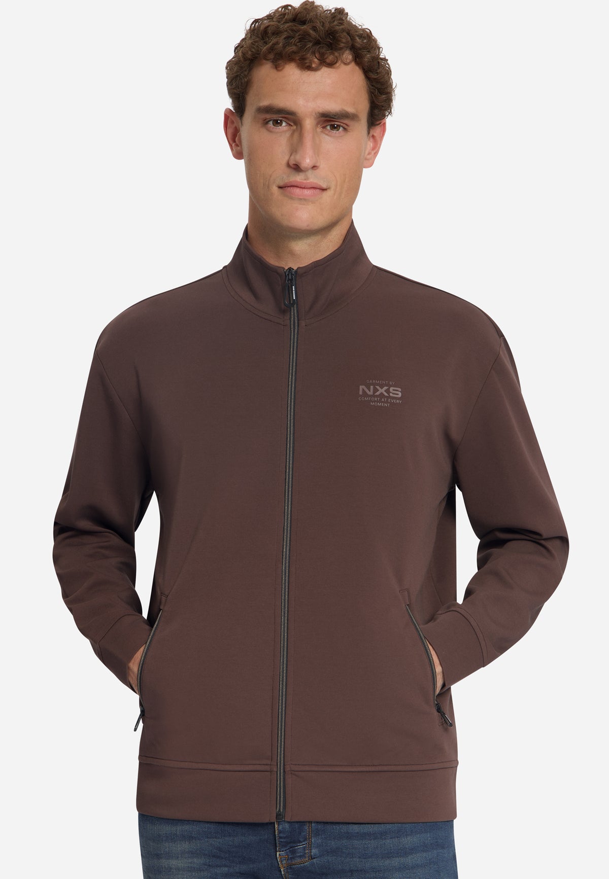 Full-Zip Sweater | Dark Brown