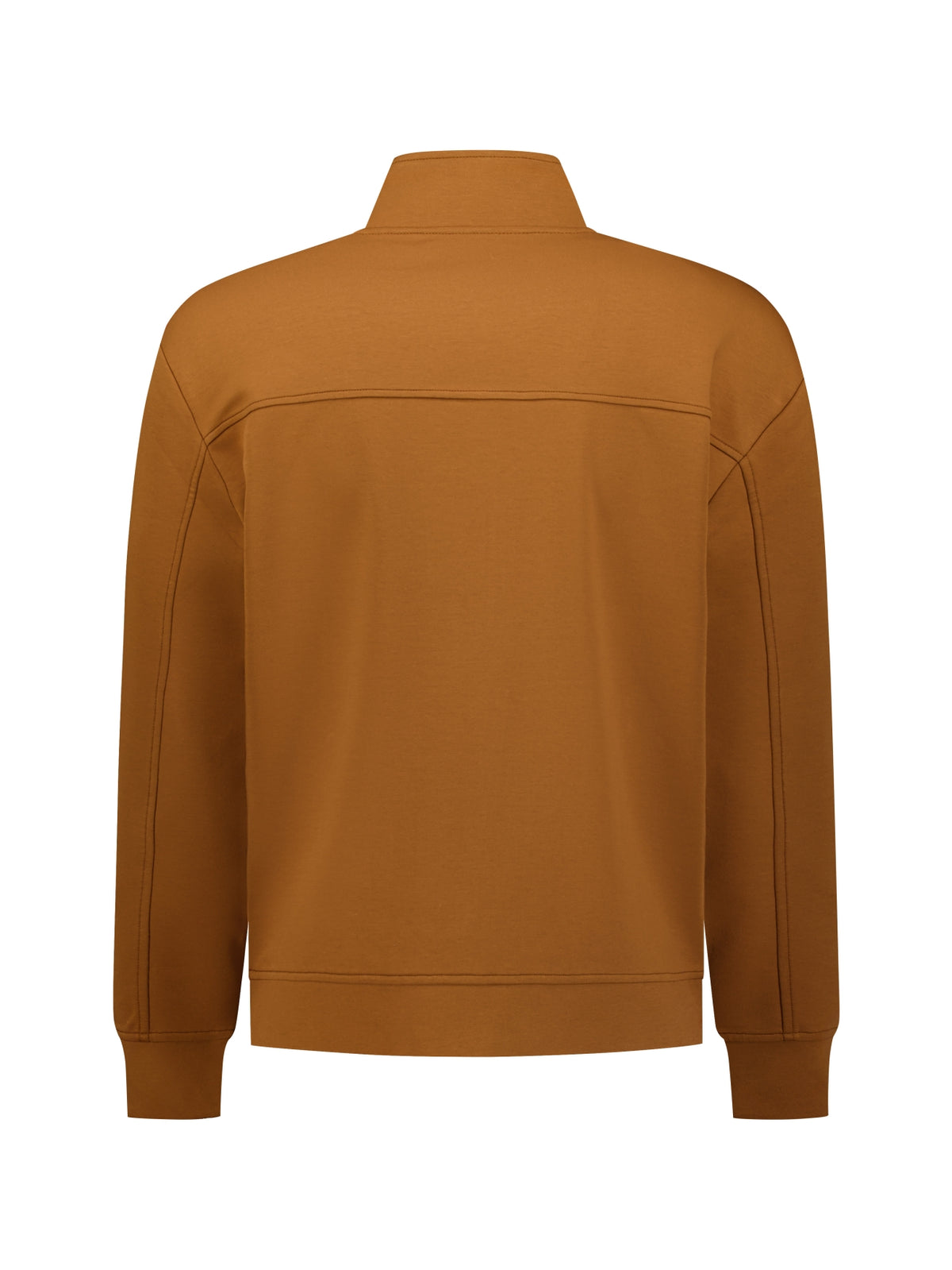 Sweater met volledige ritssluiting | Caramel