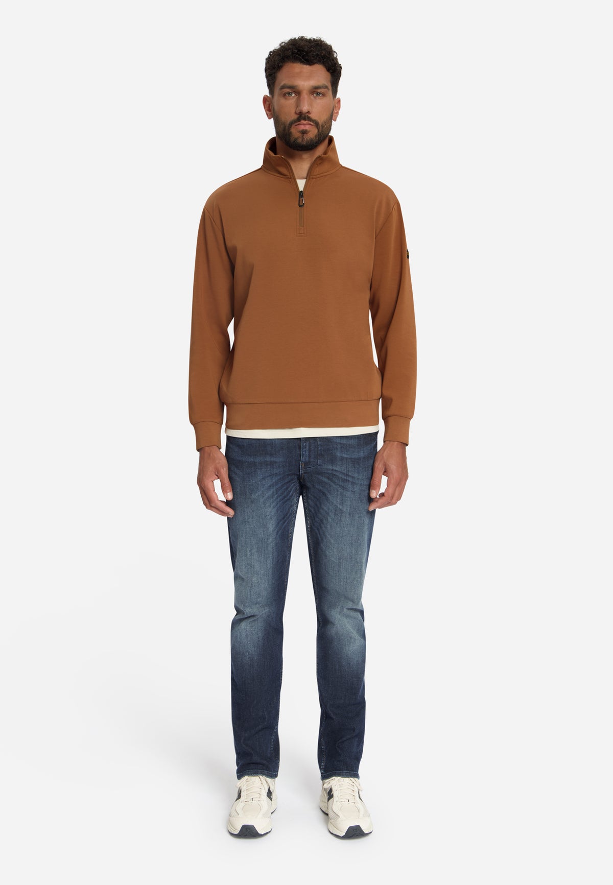 Half-zip sweater | Caramel