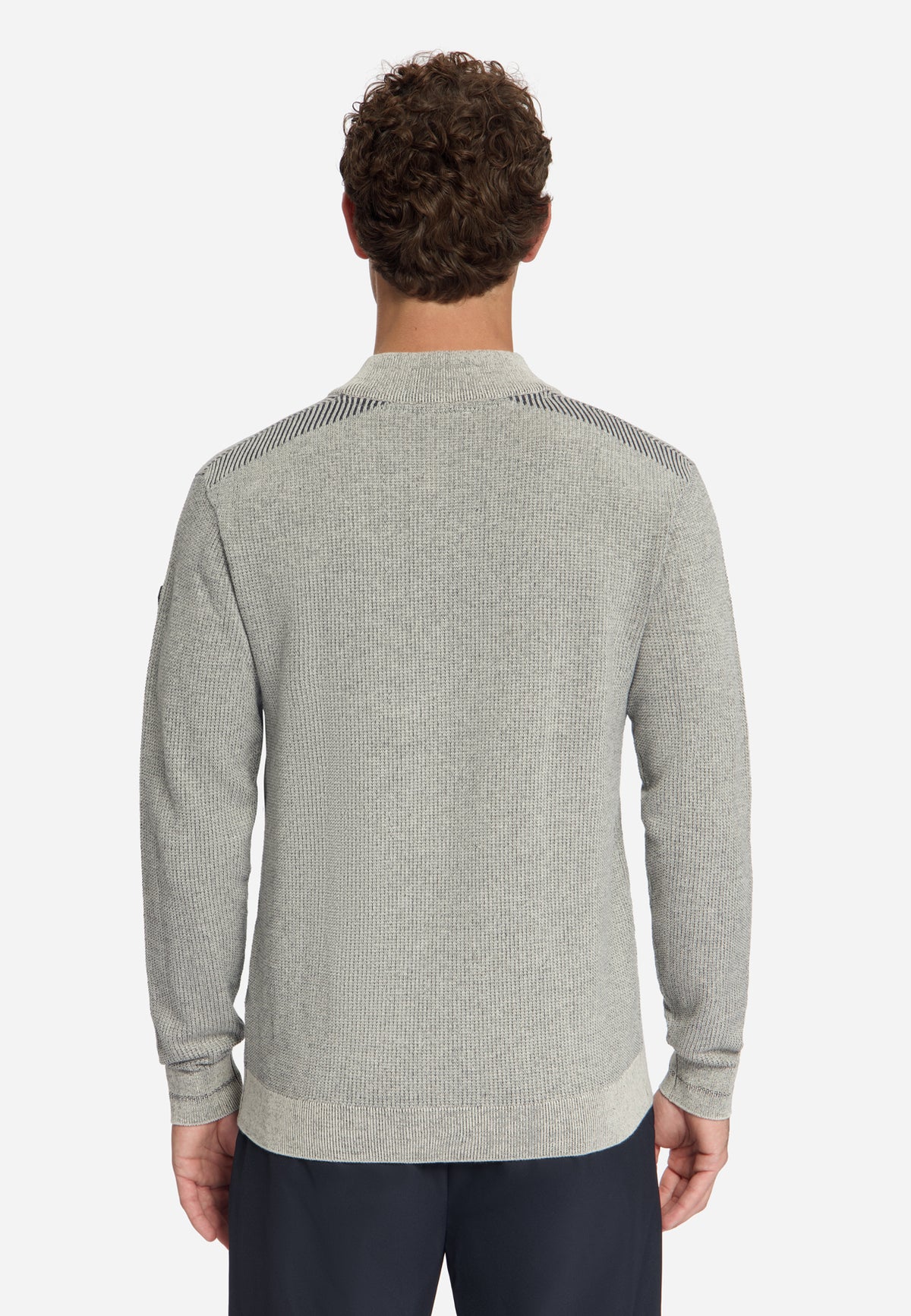 Pull à demi-zip plaqué | Stone