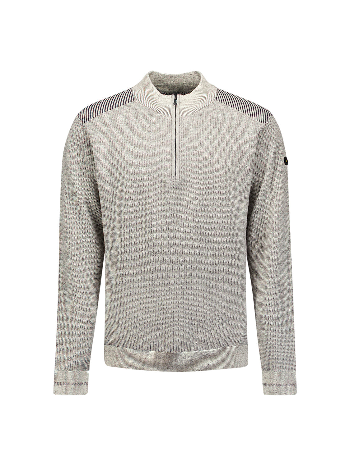 Pull à demi-zip plaqué | Stone