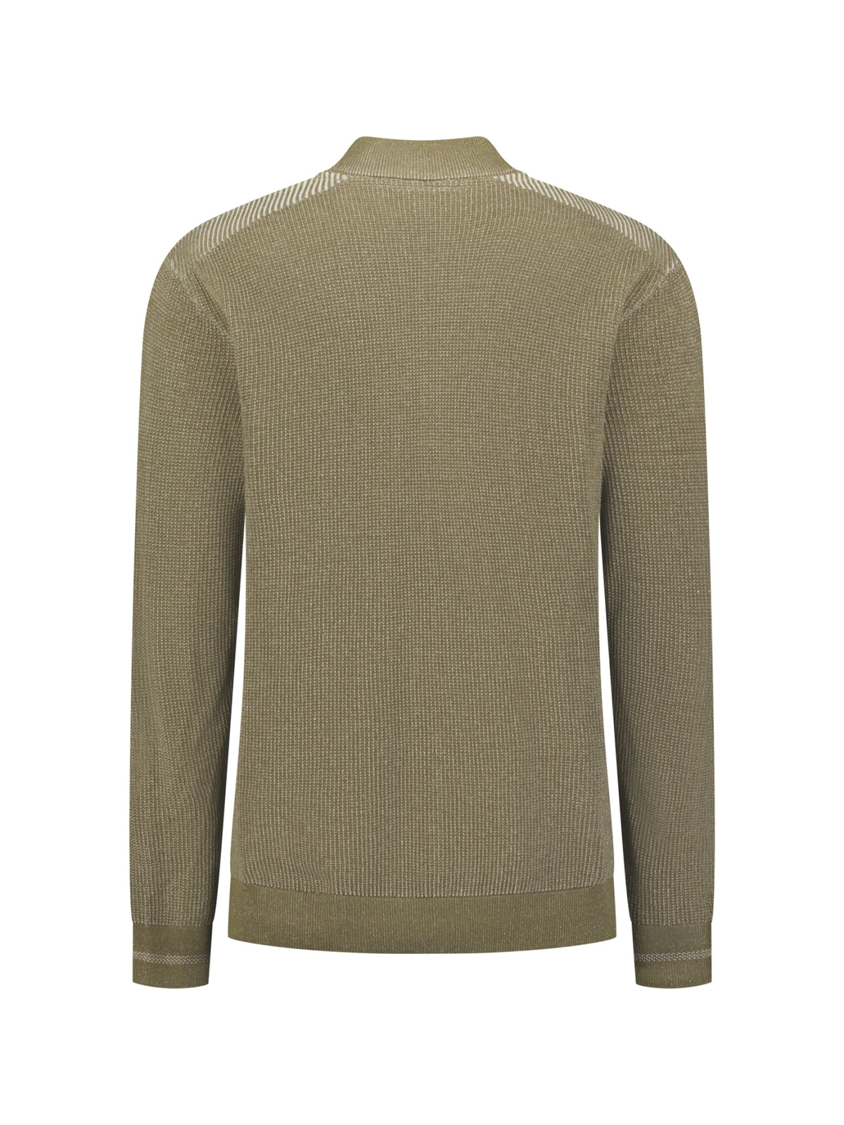 Plated half-zip trui | Moss