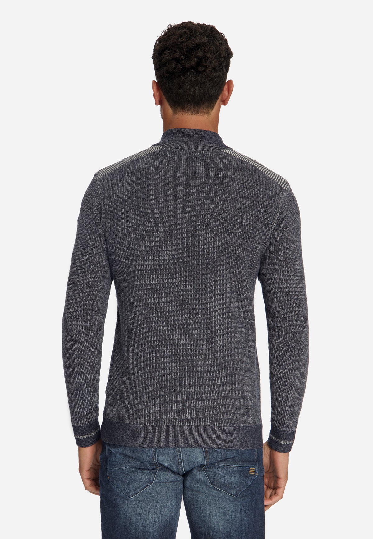 Plated half-zip trui | Dark Night