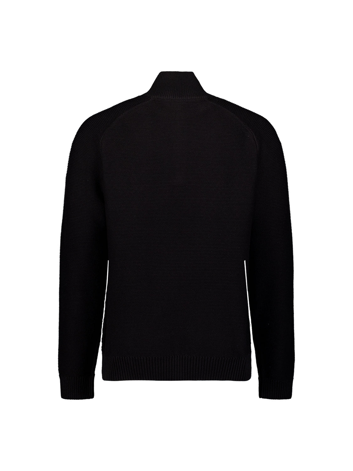 Cable Knit Half-Zip Jumper | Black