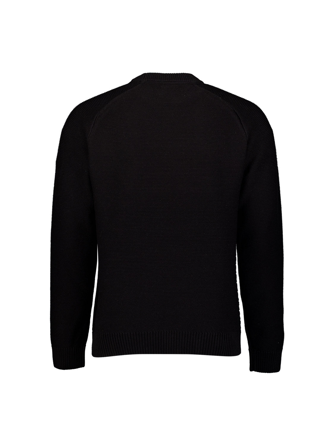 Cable Knit Crew Neck Jumper | Black