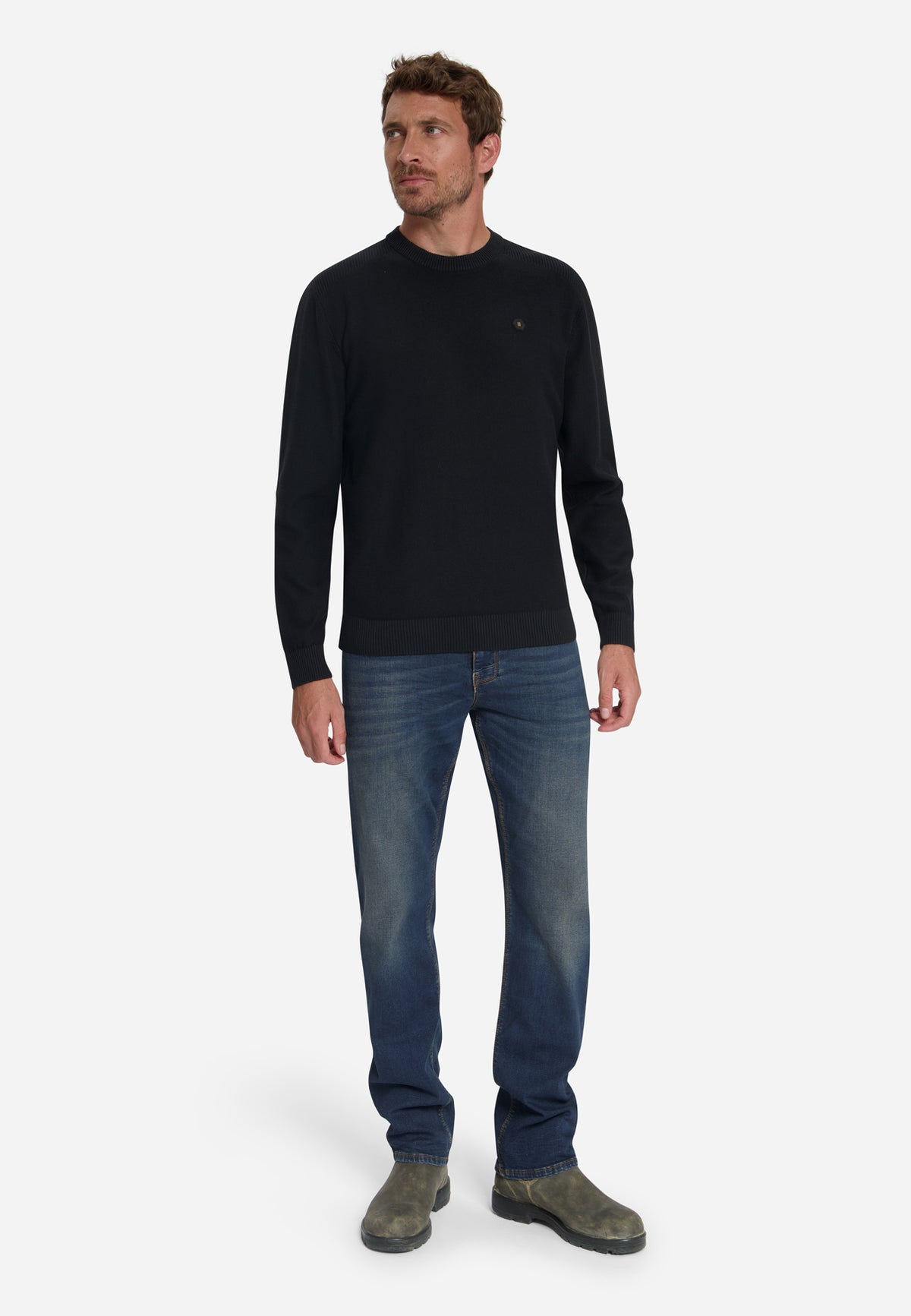 Trui met ronde hals | Black