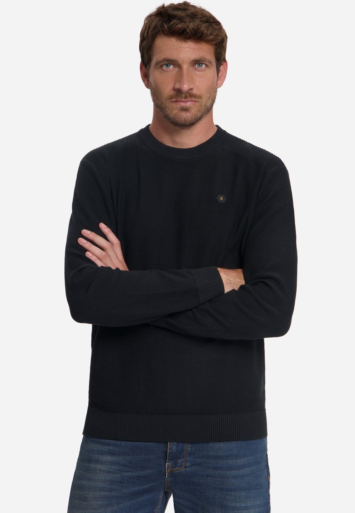 Trui met ronde hals | Black
