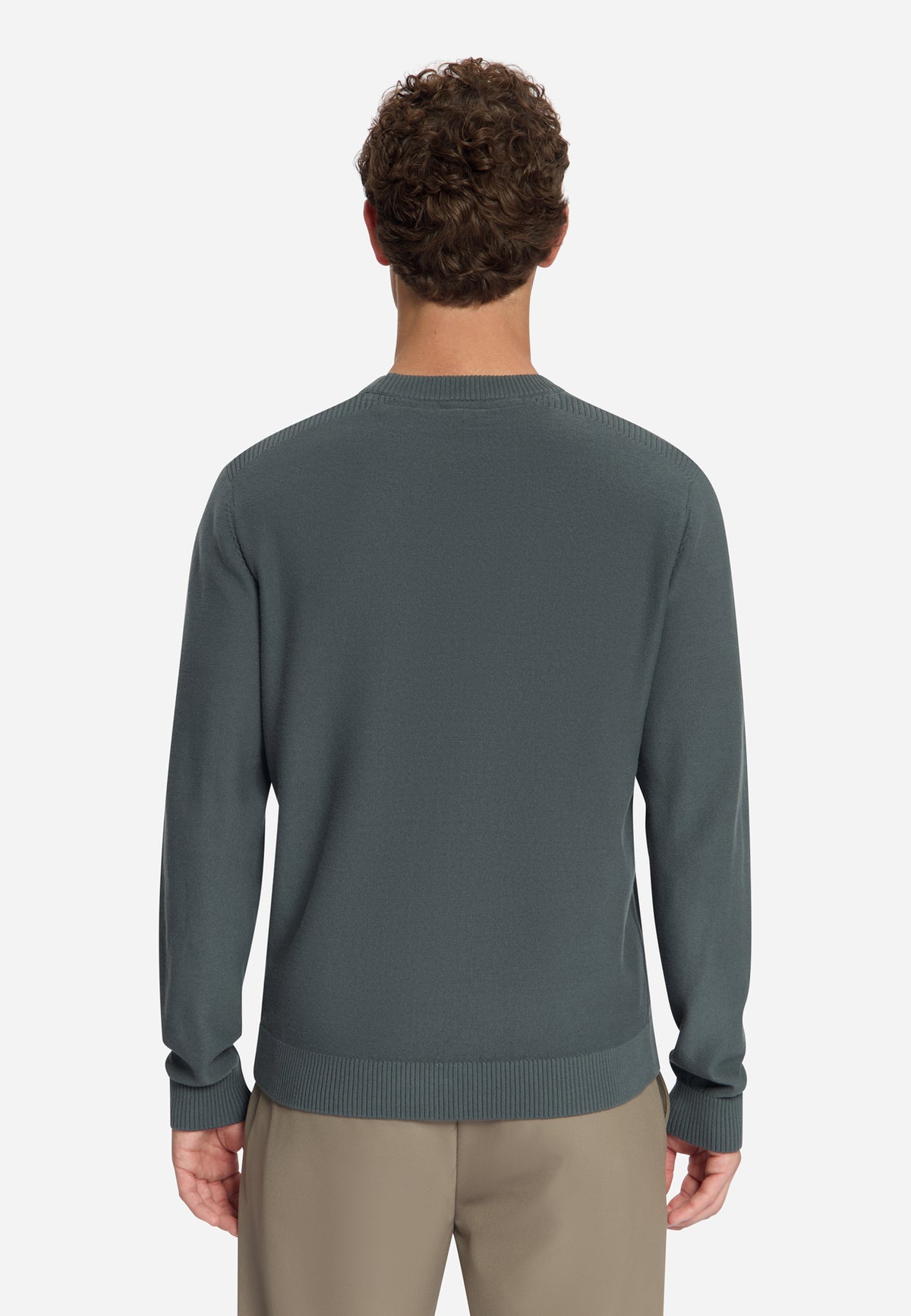 Crew Neck Jumper | Dark Steel